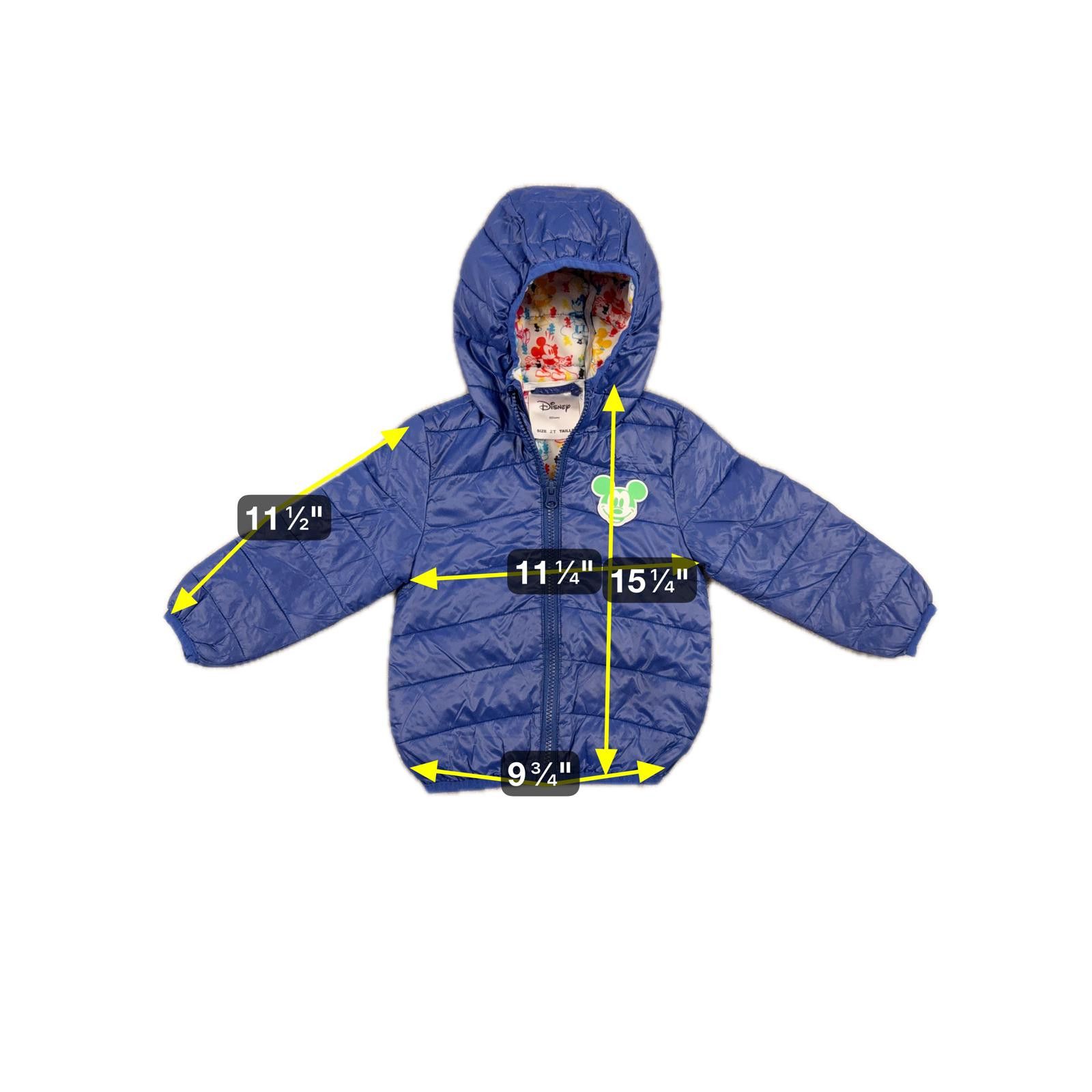 Disney Disney Baby Boys Hooded Puffer Jacket Blue 2T Size US XXS / EU 40 - 4 Thumbnail