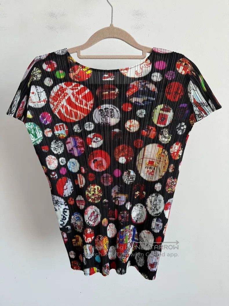 Issey Miyake Issey Miyake Red - Black Short Sleeve Size L / US 10 / IT 46 - 2 Thumbnail