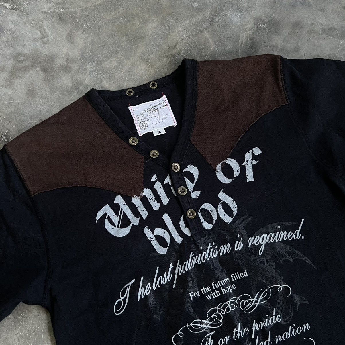 Japanese Brand 2000s Calm Flow Western Poem gothic T-Shirt Size US M / EU 48-50 / 2 - 4 Thumbnail