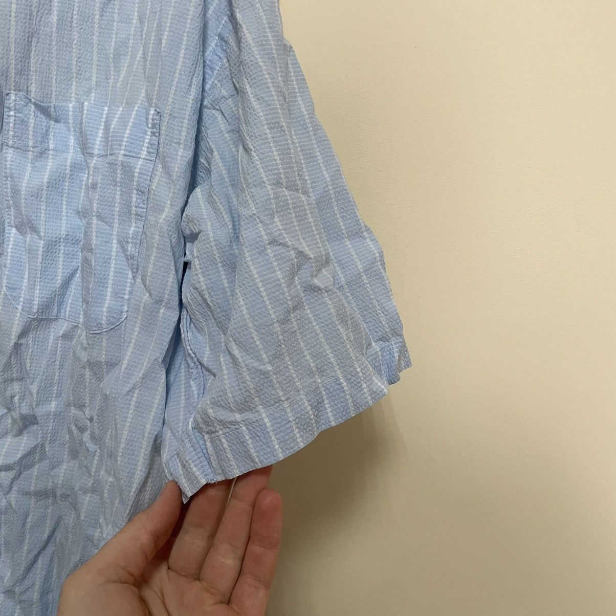 Burberry × Flannel × Vintage Burberry Shirt baby blue striped Hawaii tee Usa nova check Size US L / EU 52-54 / 3 - 5 Thumbnail