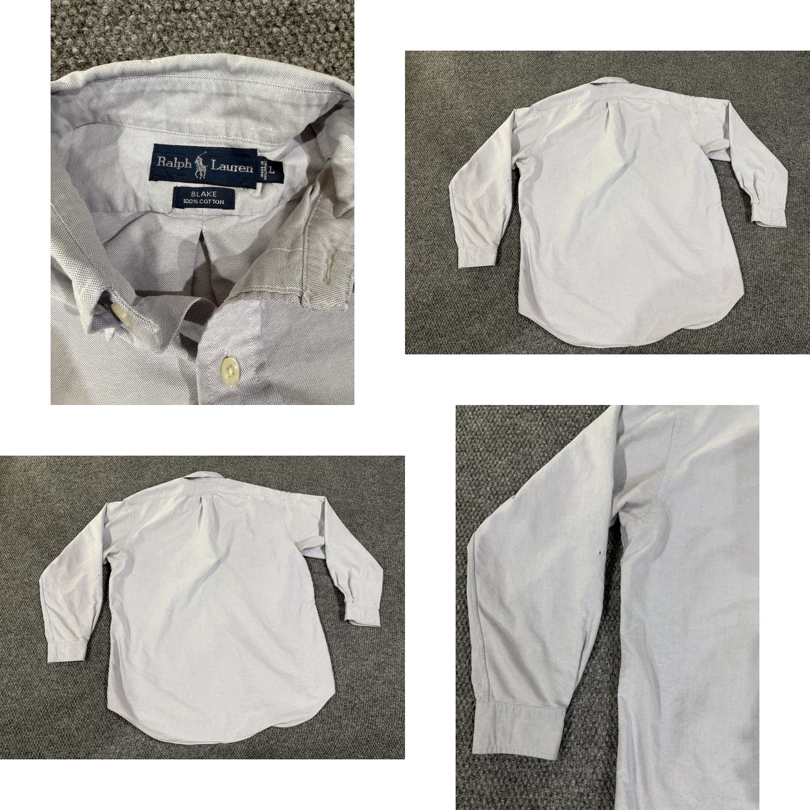 Ralph Lauren Ralph Lauren Blake Shirt Mens L Blue Solid Long Sleeve Button Down Oxford Size US L / EU 52-54 / 3 - 8 Thumbnail