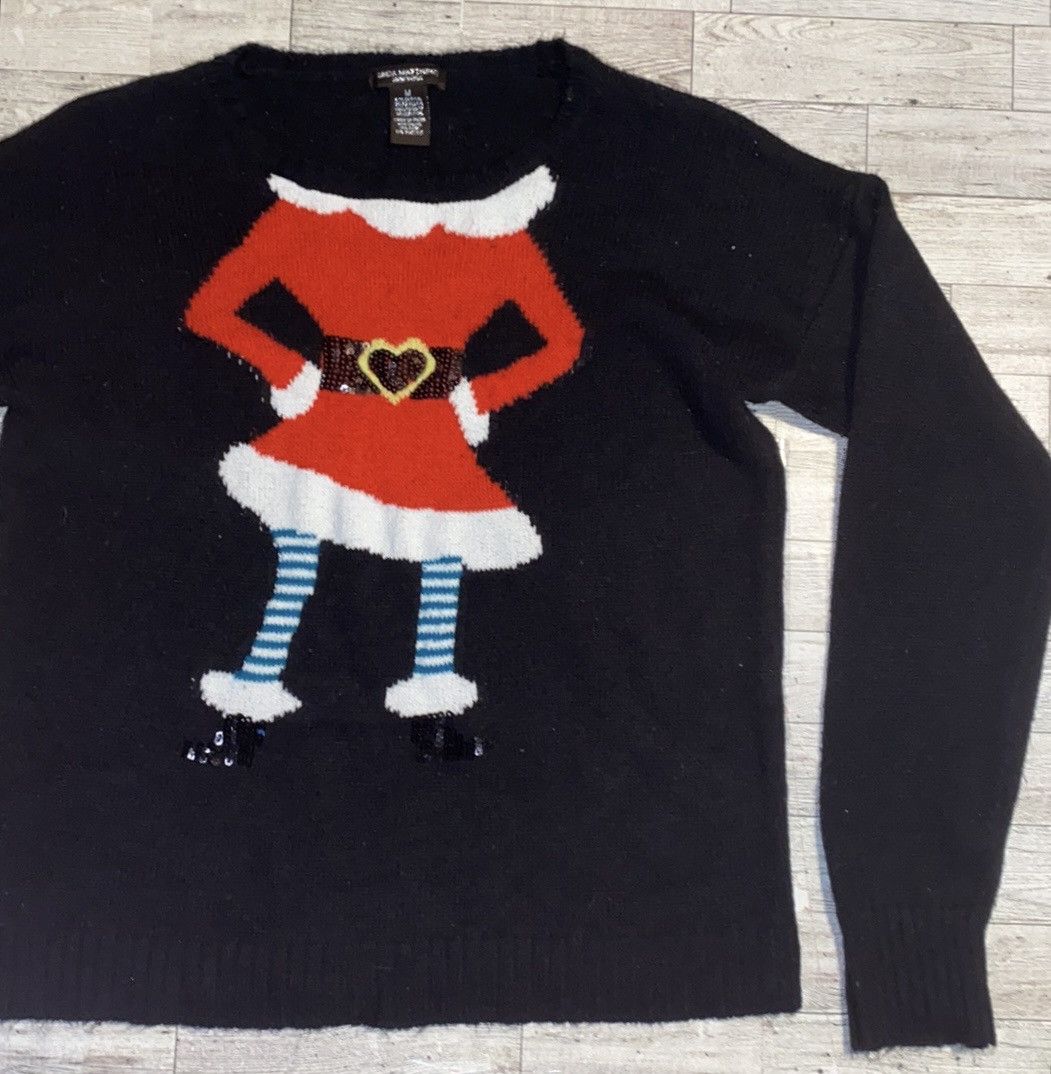 Vintage Linda Matthews, NY, Retro, Embellished, Holiday Knit Sweater Size M / US 6-8 / IT 42-44 - 4 Thumbnail