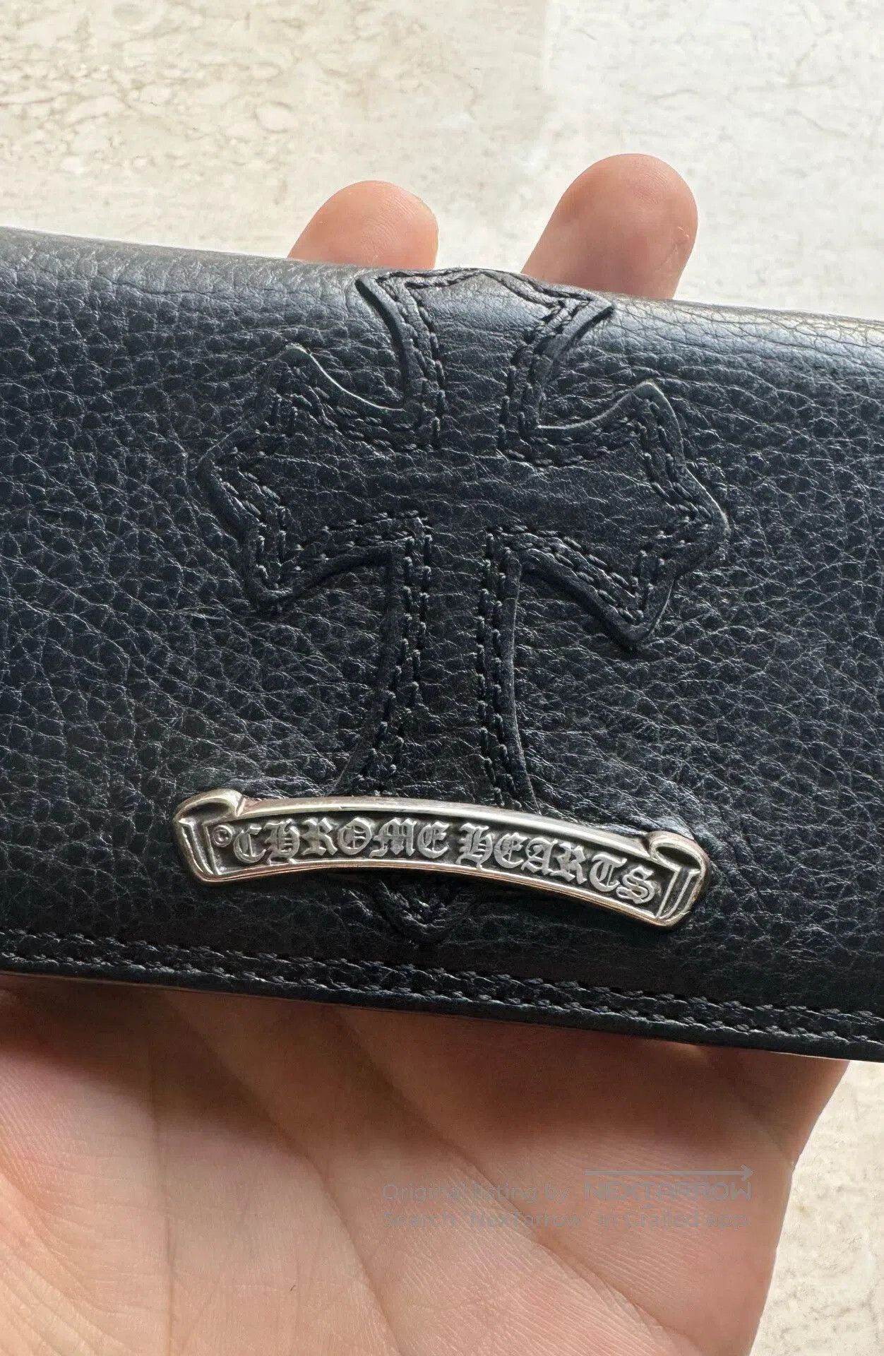 Chrome Hearts chrome hearts black leather card holder. Size ONE SIZE - 2 Thumbnail