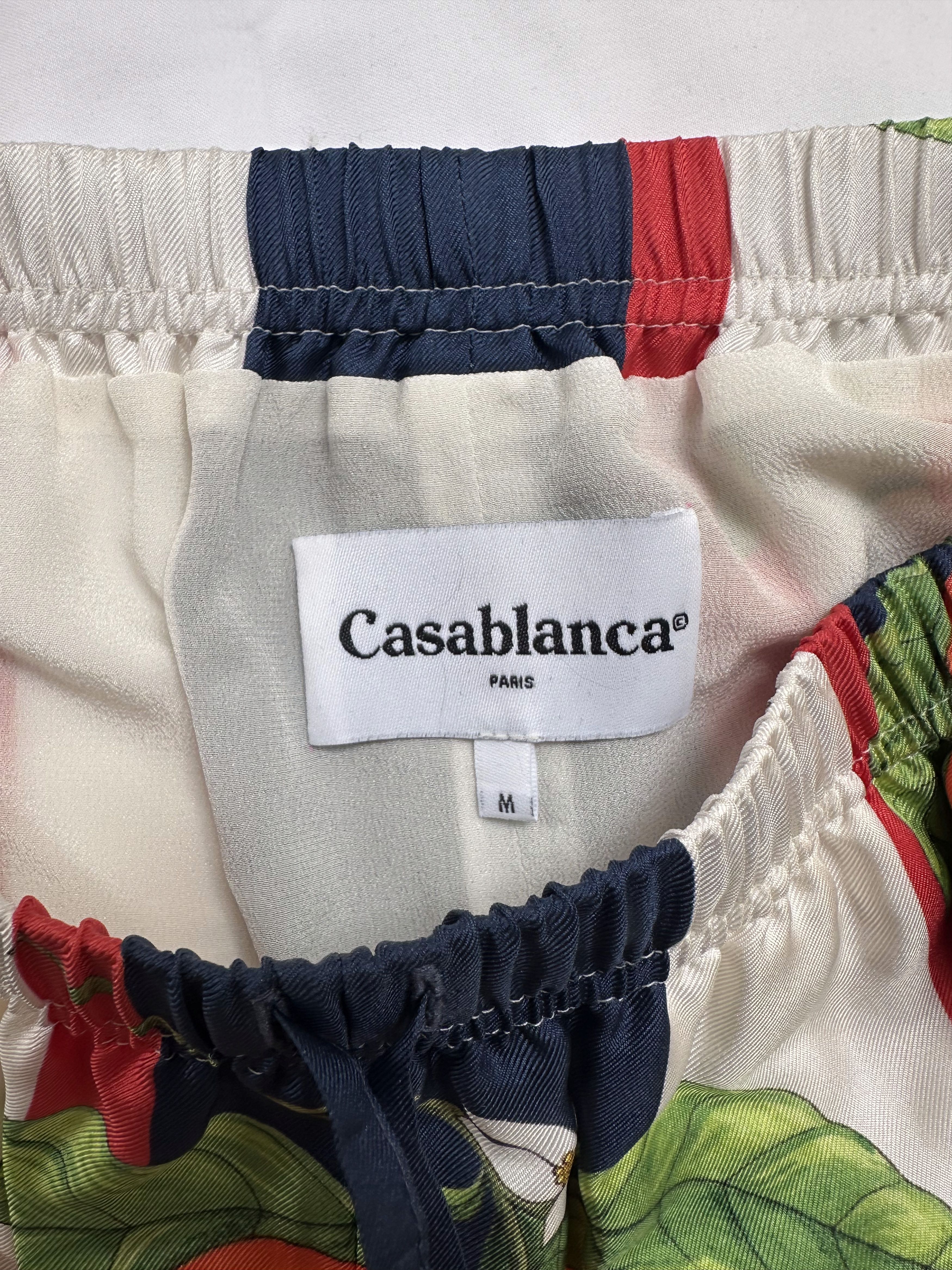Casablanca Maxfield Exclusive (2019 Archive) Orange Stripe Silk Shorts Size US 32 / EU 48 - 7 Thumbnail