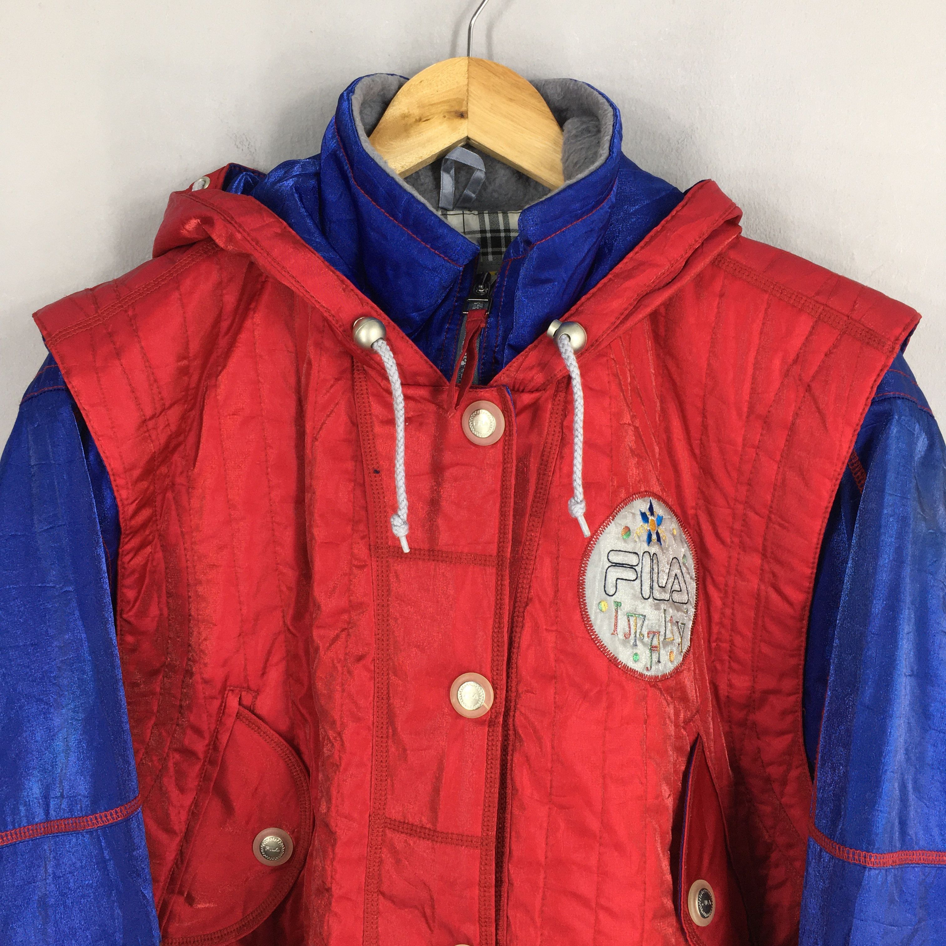 Fila Vintage 90s Fila Skiing Bomber Hoodie XLarge Size US XL / EU 56 / 4 - 2 Thumbnail
