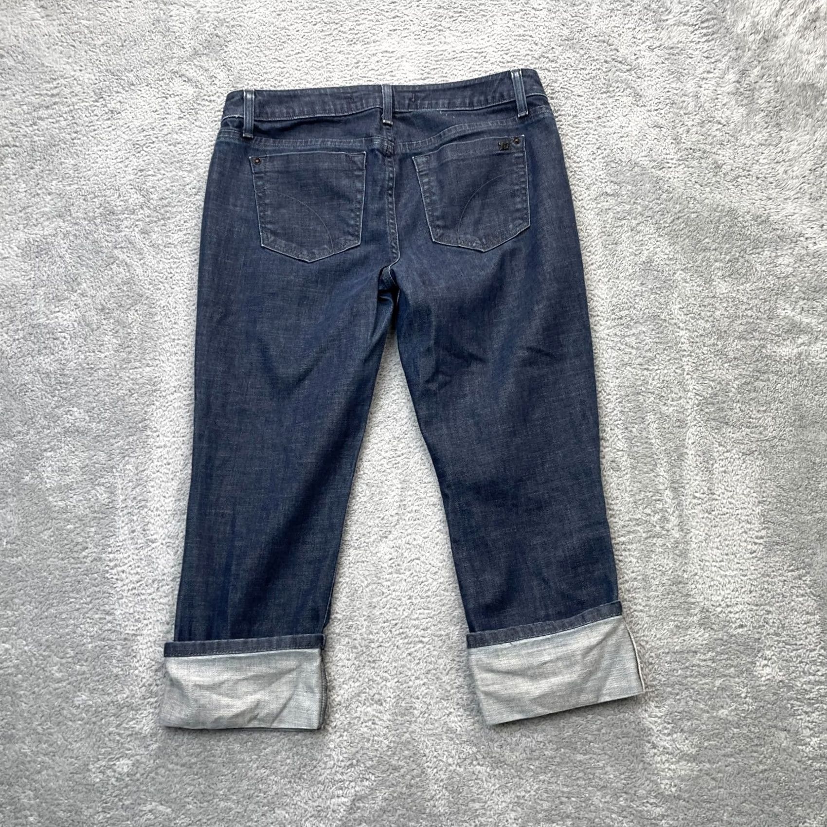 Vintage Joes Jeans Womens Capri Denim Cotton Medium Wash 31 Blue Honey Kicker Cuffed 5-Pocket Regular Inseam 21 Size 24" / US 00 / IT 34 - 2 Thumbnail