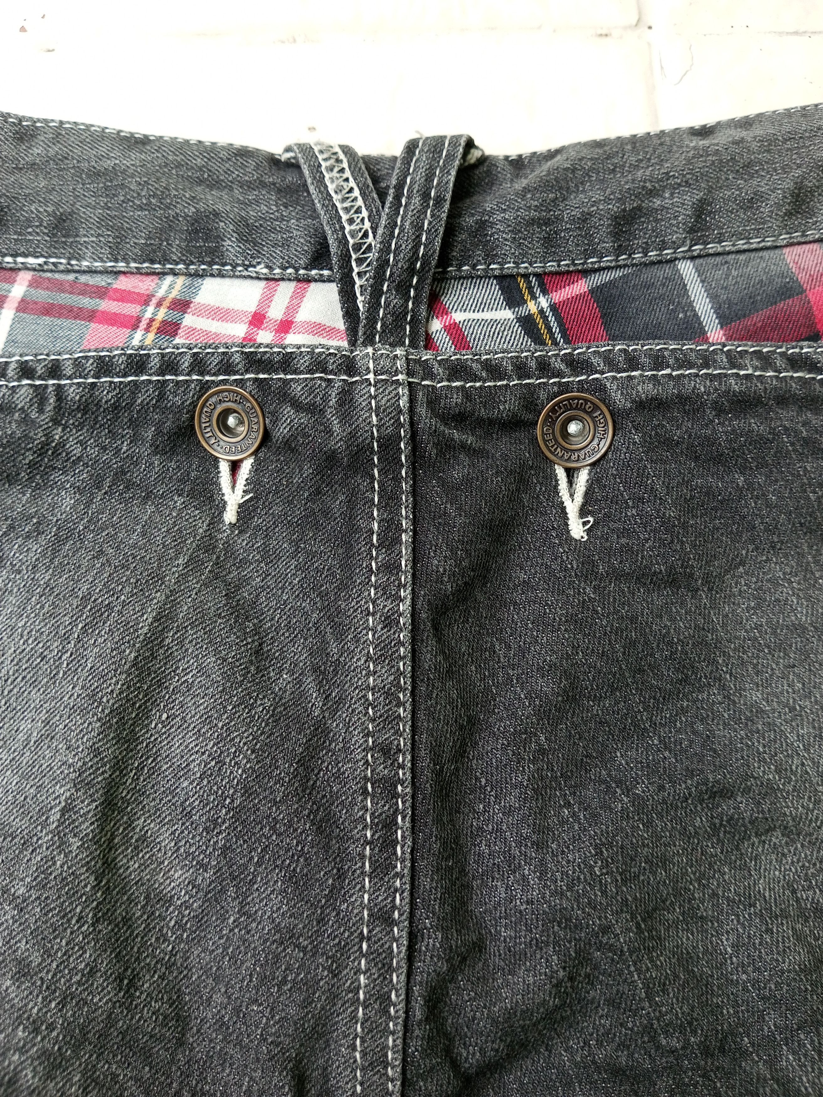 Japanese Brand Vtg Japanese Brand Tartan Layered Denim Pants Punk Style Size US 32 / EU 48 - 8 Thumbnail