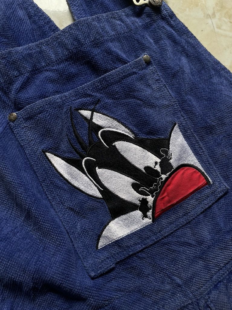 Warner Bros Vintage Warner Bros Looney Tunes Sylvester Overall Pants Size US 33 - 3 Thumbnail