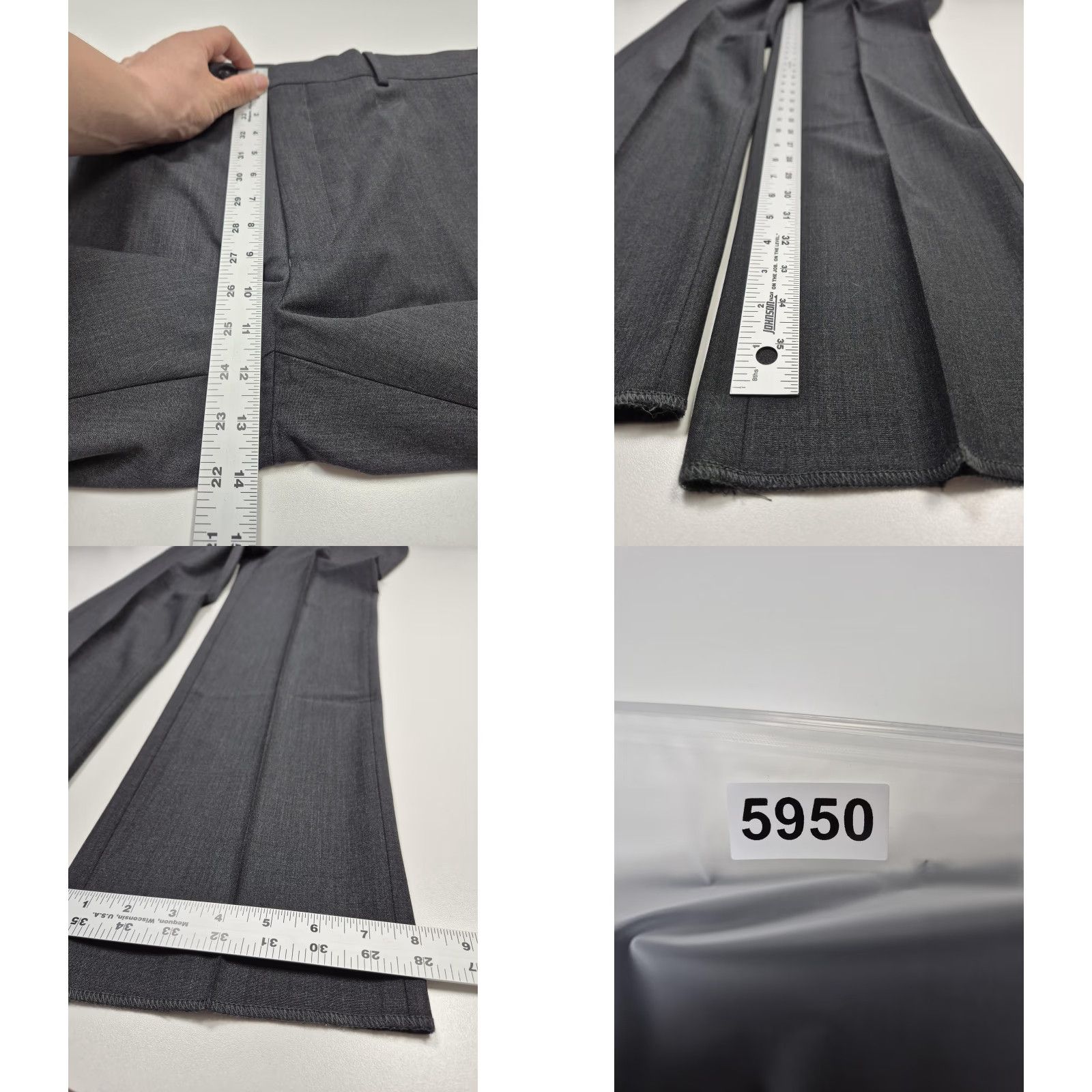 Vintage Giles & Jasper Pants Men 40x36 Gray Wool Stretch Flat Front Unhemmed NWT Size US 40 / EU 56 - 8 Thumbnail
