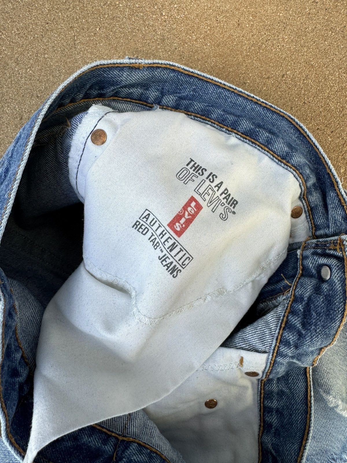 Levi's Vtg 90s Levi’s 517xx Red Tab Bootcut Flare Faded Jeans 33x29 Size US 33 - 6 Thumbnail