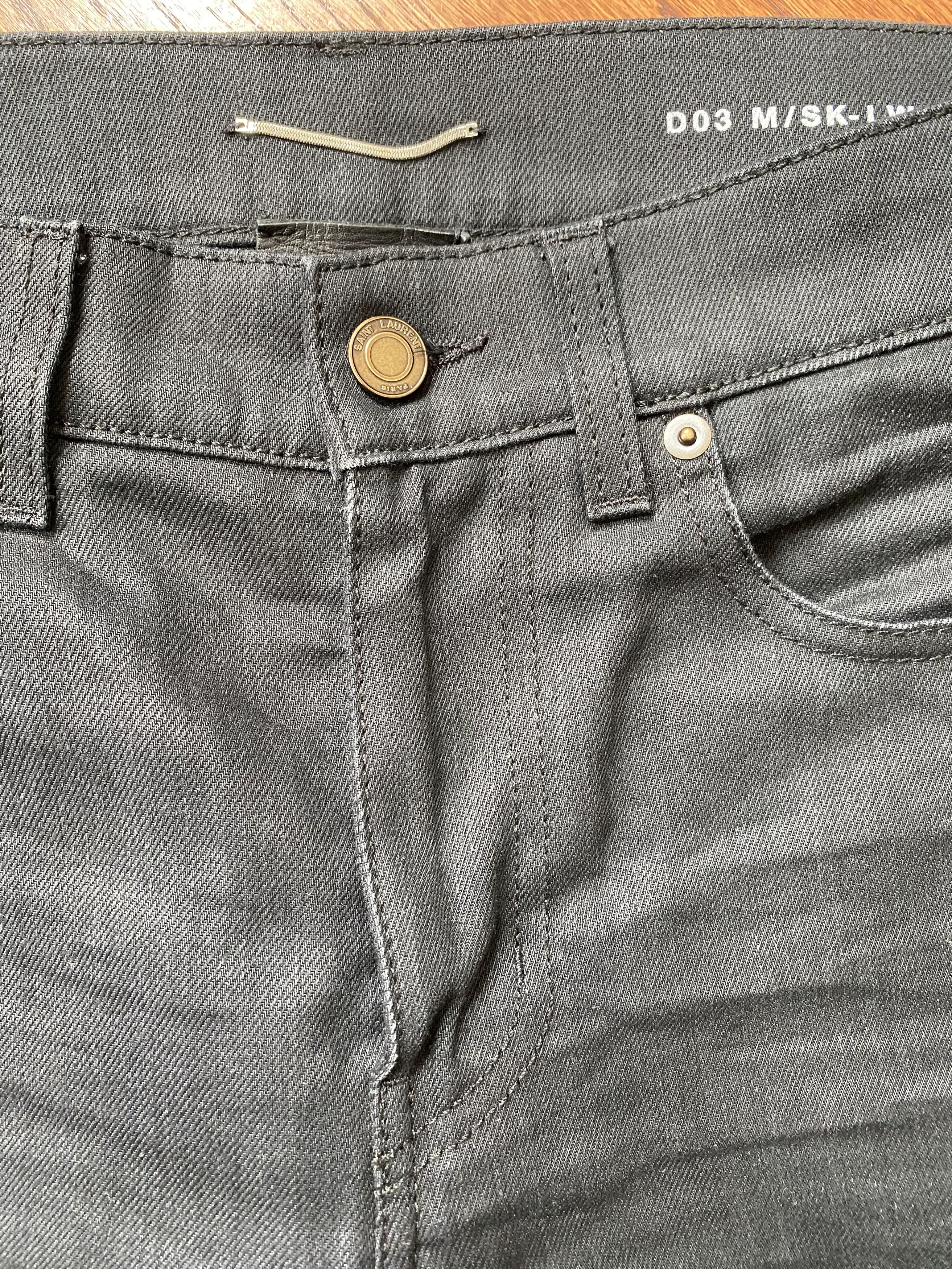 Saint Laurent Paris SLP D03 Waxed Denim Slim Fit 5 Pocket Size US 30 / EU 46 - 4 Thumbnail