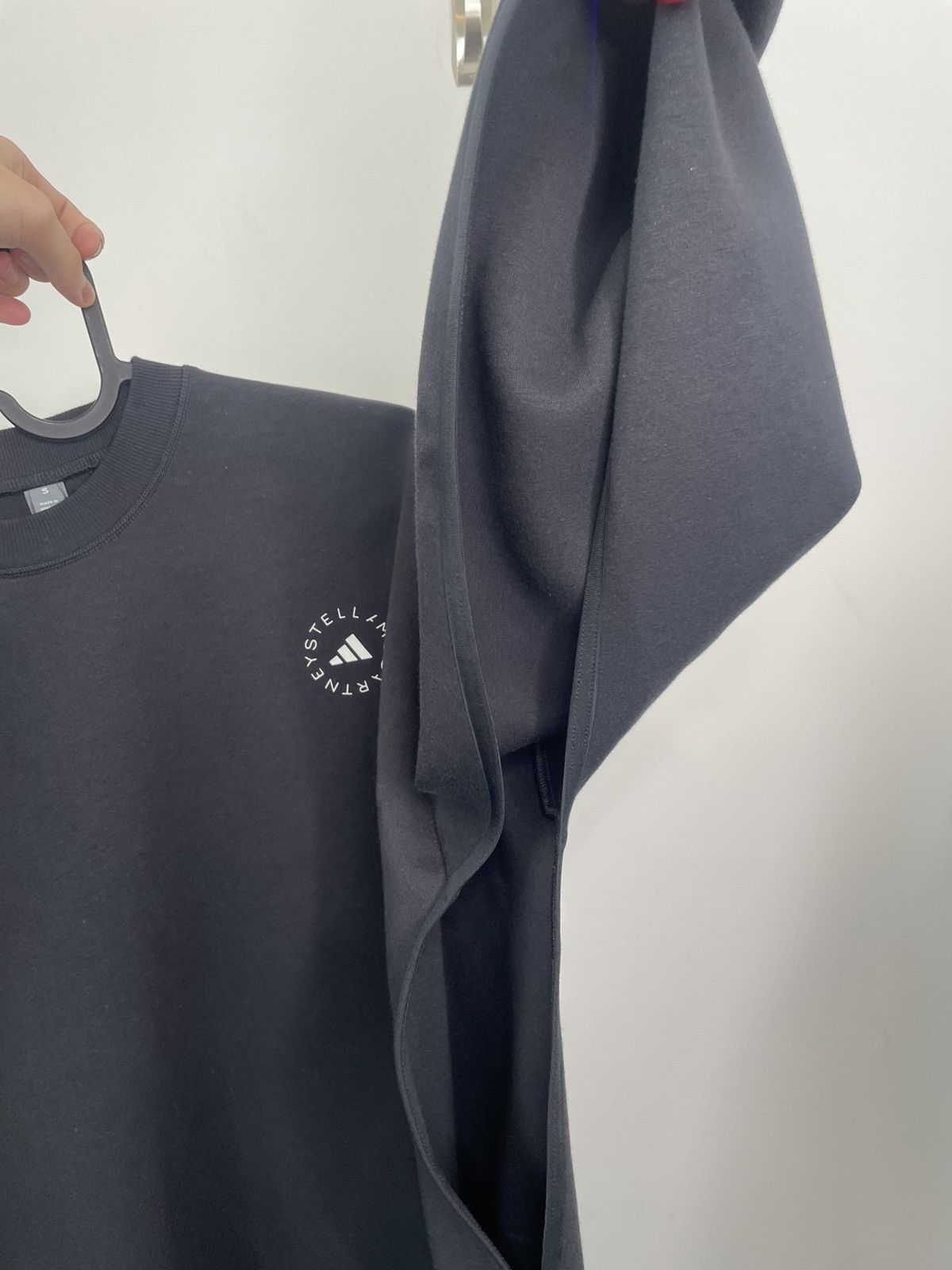 Adidas × Stella McCartney Adidas by Stella McCartney Sweatshirt Oversized Black Small Size S / US 4 / IT 40 - 4 Thumbnail