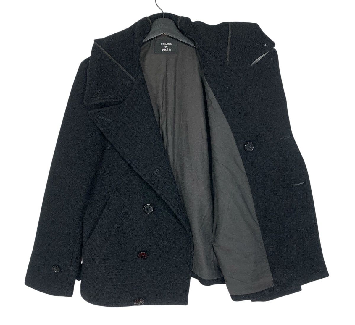 CABANE de ZUCCa × Designer × Issey Miyake Cabane De Zucca Isey Miyake Designer Double Breasted Coat Size M / US 6-8 / IT 42-44 - 5 Thumbnail