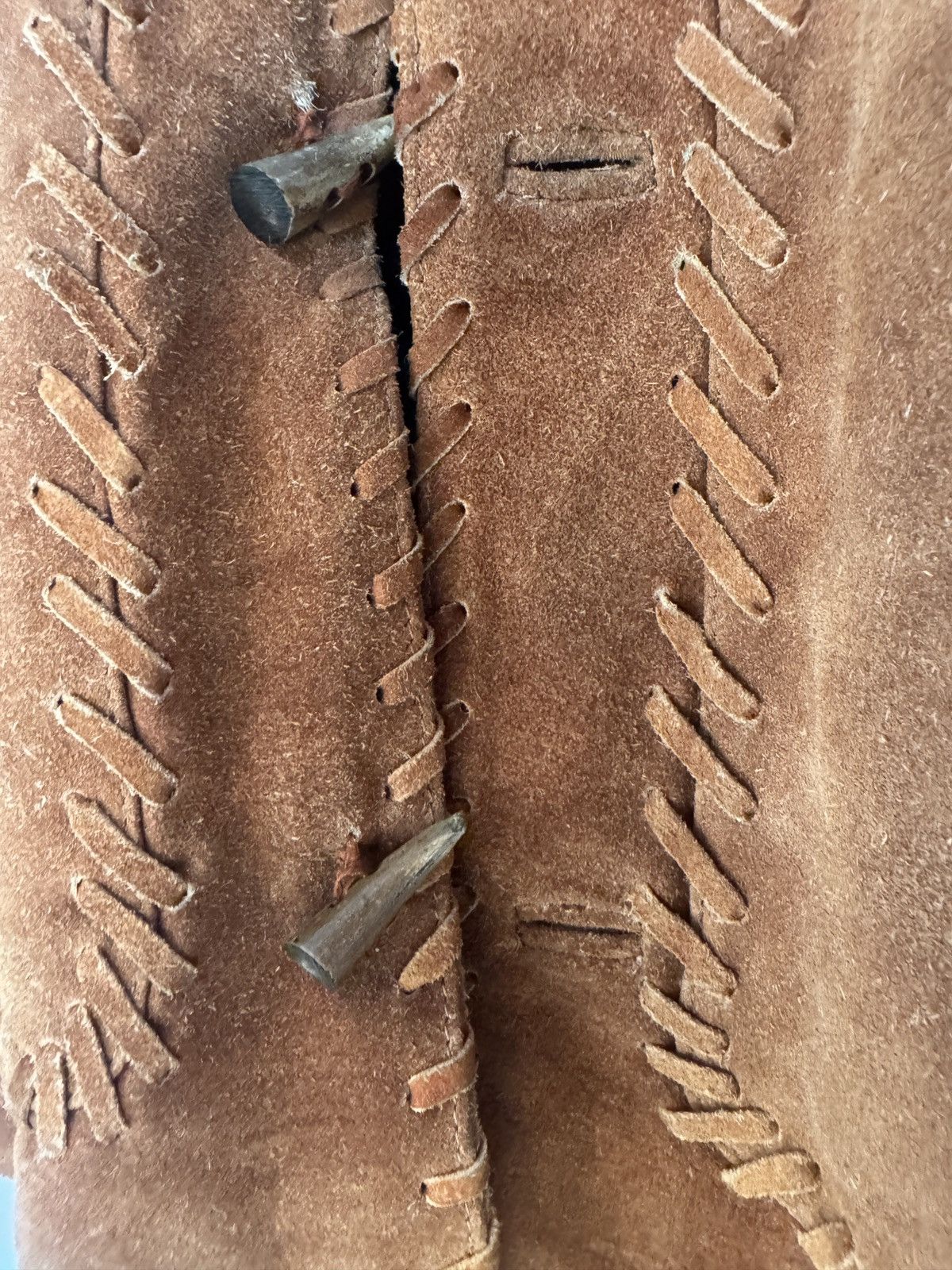Designer American Vintage Suede Leather Jacket w/ Whipstitch Size US L / EU 52-54 / 3 - 9 Thumbnail