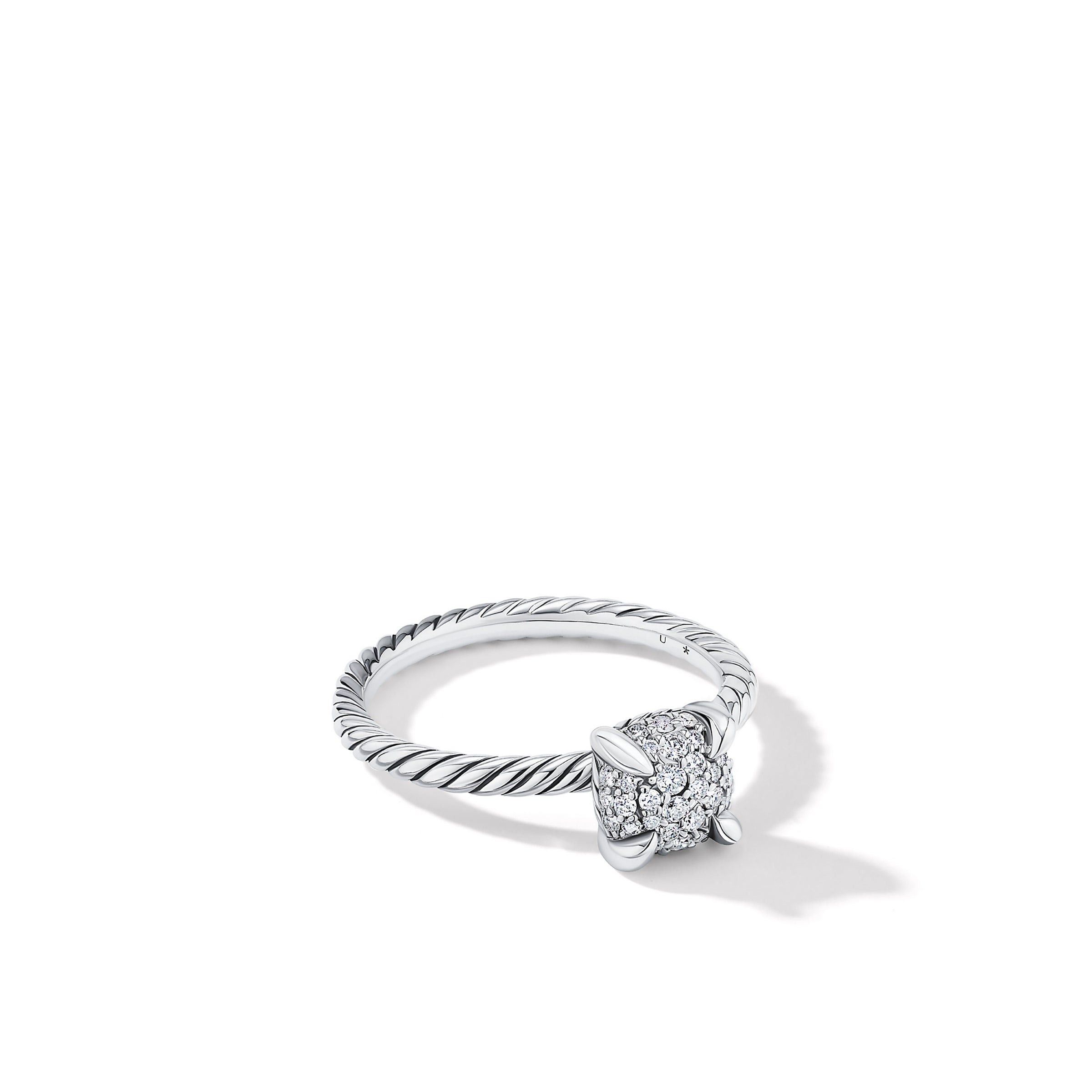 David Yurman o1w1db10525 R14291D Ring in Silver with Pave Diamond Size ONE SIZE - 2 Thumbnail