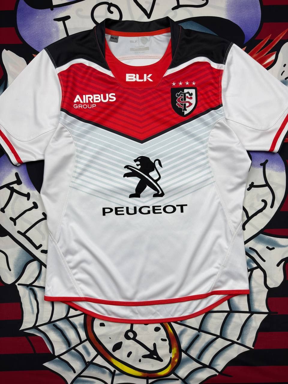 Other BLK Maillot rugby Stade Touluosain Toulouse home Jersey Size US M / EU 48-50 / 2 - 1 Thumbnail
