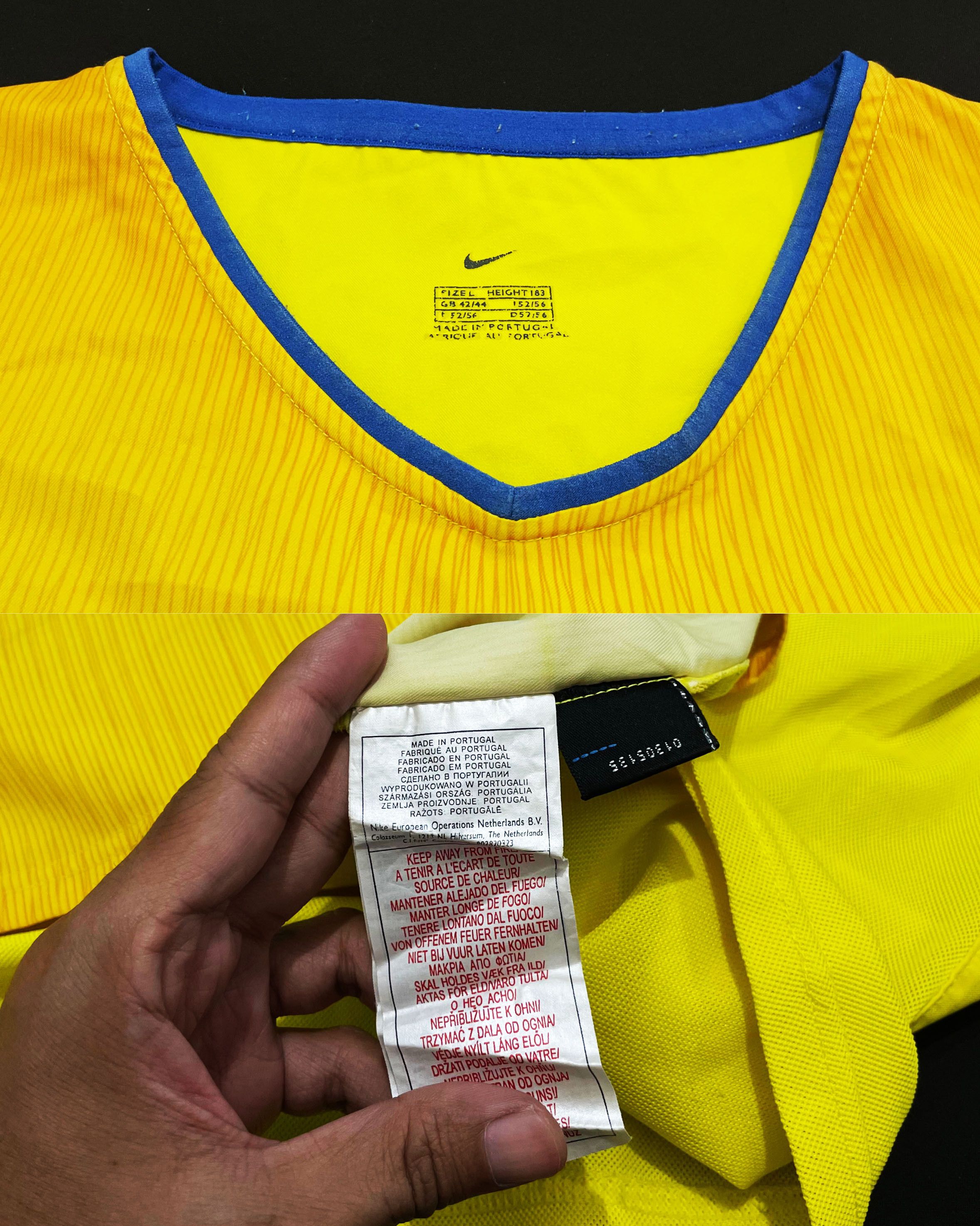 Nike Leeds United Away Kit 2002 2003 Size US L / EU 52-54 / 3 - 4 Thumbnail