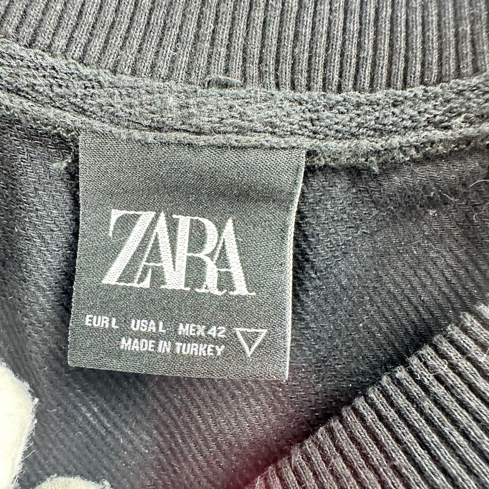 Zara Zara Black Sound it out All Over Print Gray Short Sleeve L Size L / US 10 / IT 46 - 2 Thumbnail