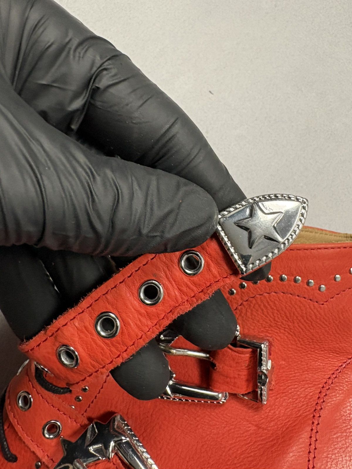 Other Air & Grace London Red Western Buckle Leather Boots 43 West Size US 10 / EU 43 - 22 Thumbnail