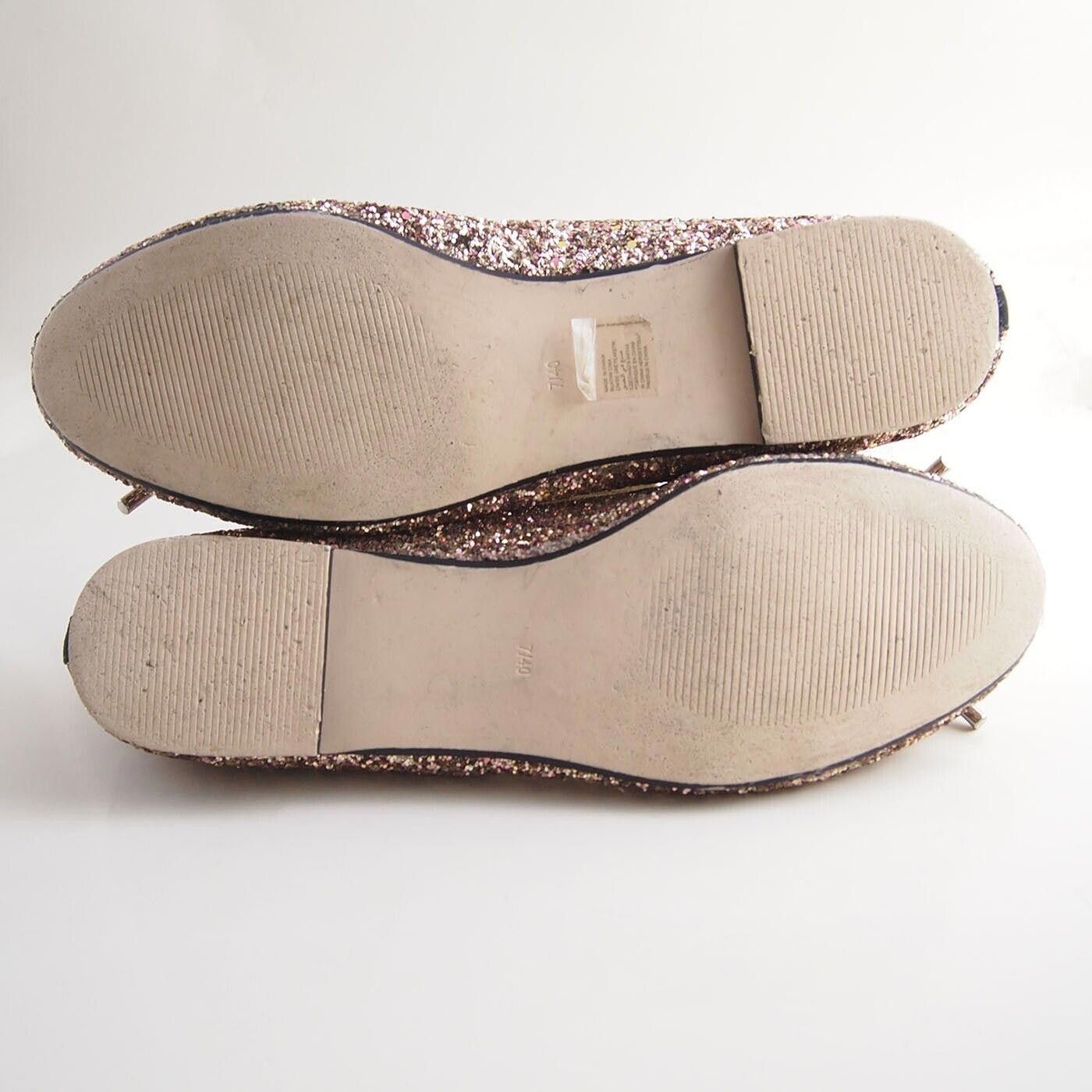 Debut Debut Ballet Flats Rose Gold Glitter Womens EU 40 US 9.5 Size US 9.5 / IT 39.5 - 8 Thumbnail