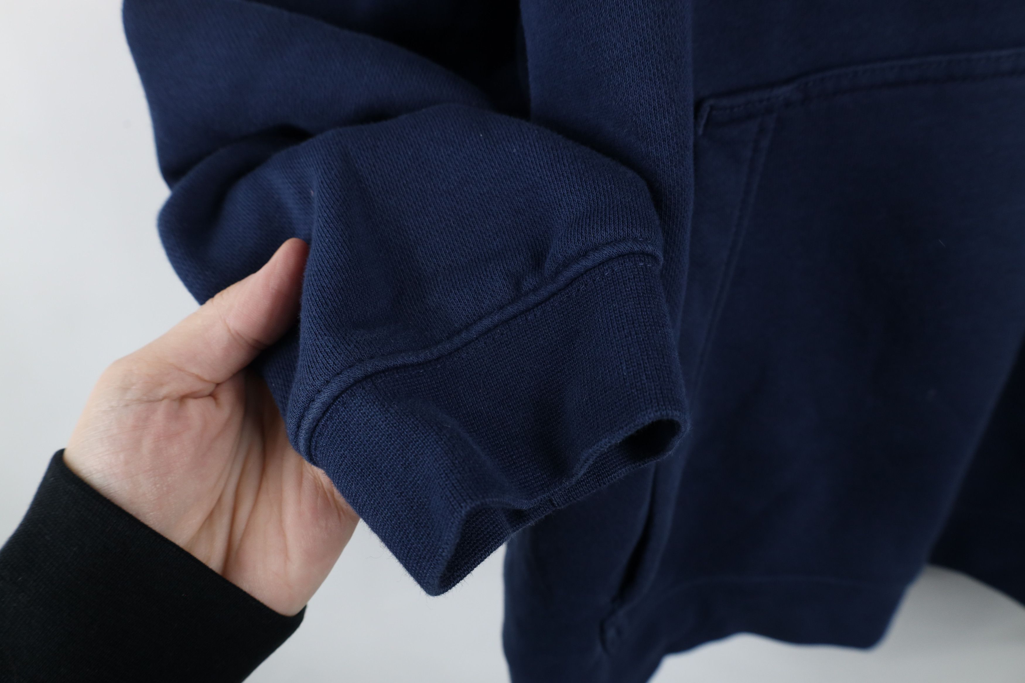 Nike × Vintage Vintage Y2K Nike Scott Mini Swoosh Hoodie Sweatshirt Blue Size US L / EU 52-54 / 3 - 8 Thumbnail