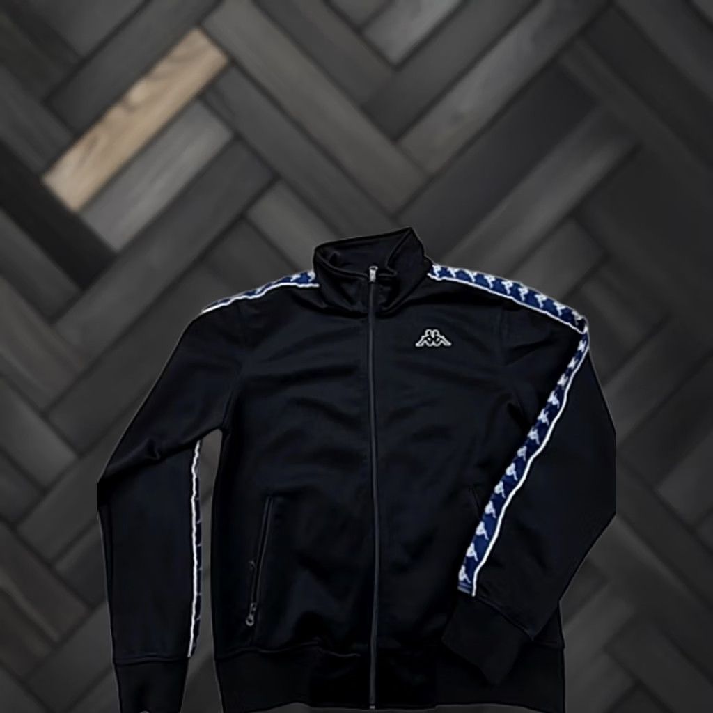 Kappa Kappa Mens Black Stripe Track Jacket M Polyester Zipper Med Size US M / EU 48-50 / 2 - 1 Thumbnail