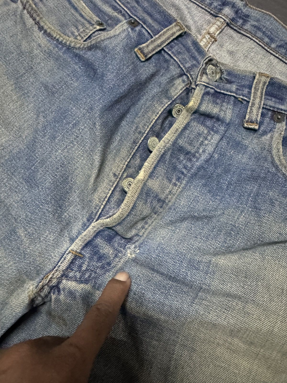 Levi's Vintage Levis Rindem 501 selvedge Cropped jeans Size US 35 - 4 Thumbnail