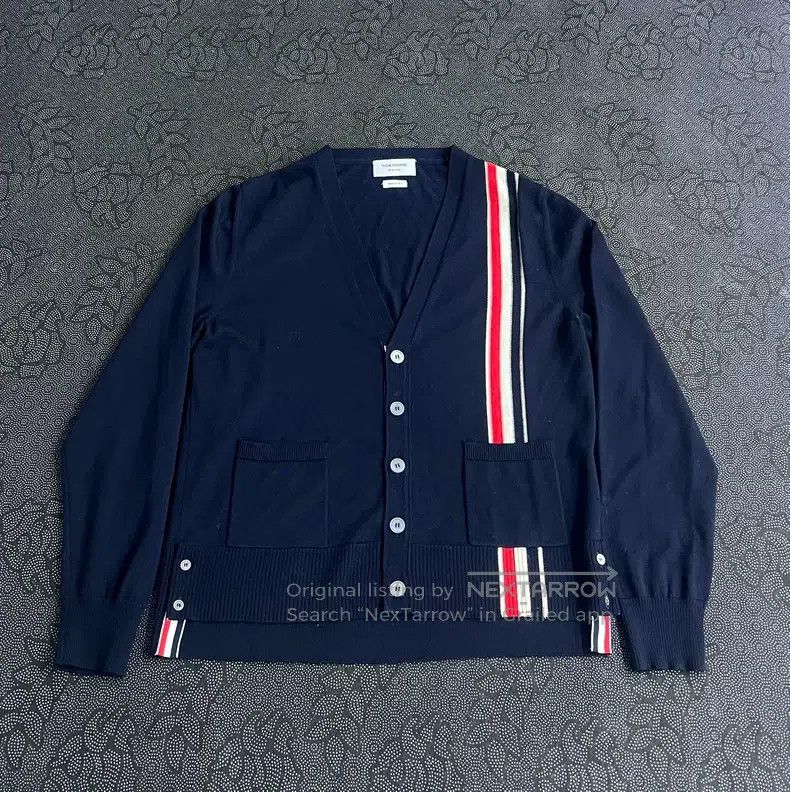 Thom Browne Thom Browne Striped Cardigan Size US L / EU 52-54 / 3 - 1 Thumbnail