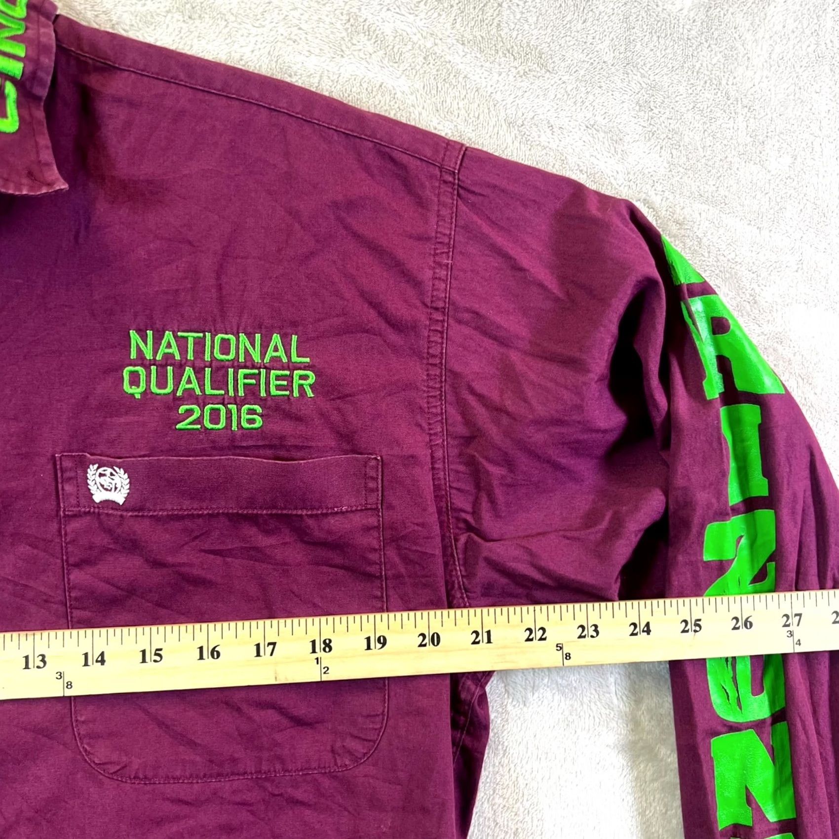 Vintage Cinch National High School Rodeo National Qualifier Shirt Mens S Purple Casual Shirt Size US S / EU 44-46 / 1 - 4 Thumbnail