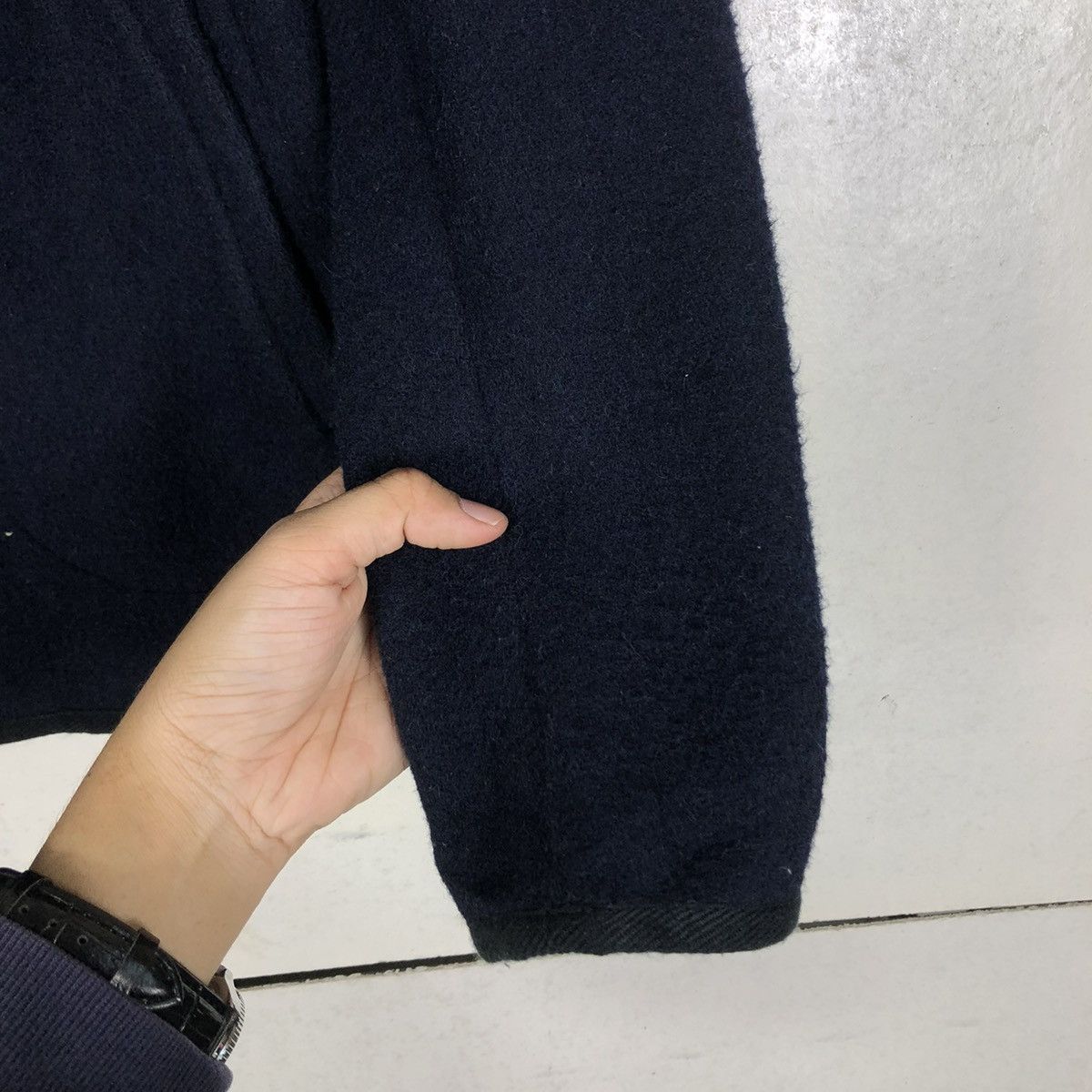 Danton × Japanese Brand 🔥CROPPED WOOL BIKER JACKET DANTON JAPAN ISSEY MIYAKE Size US S / EU 44-46 / 1 - 17 Thumbnail