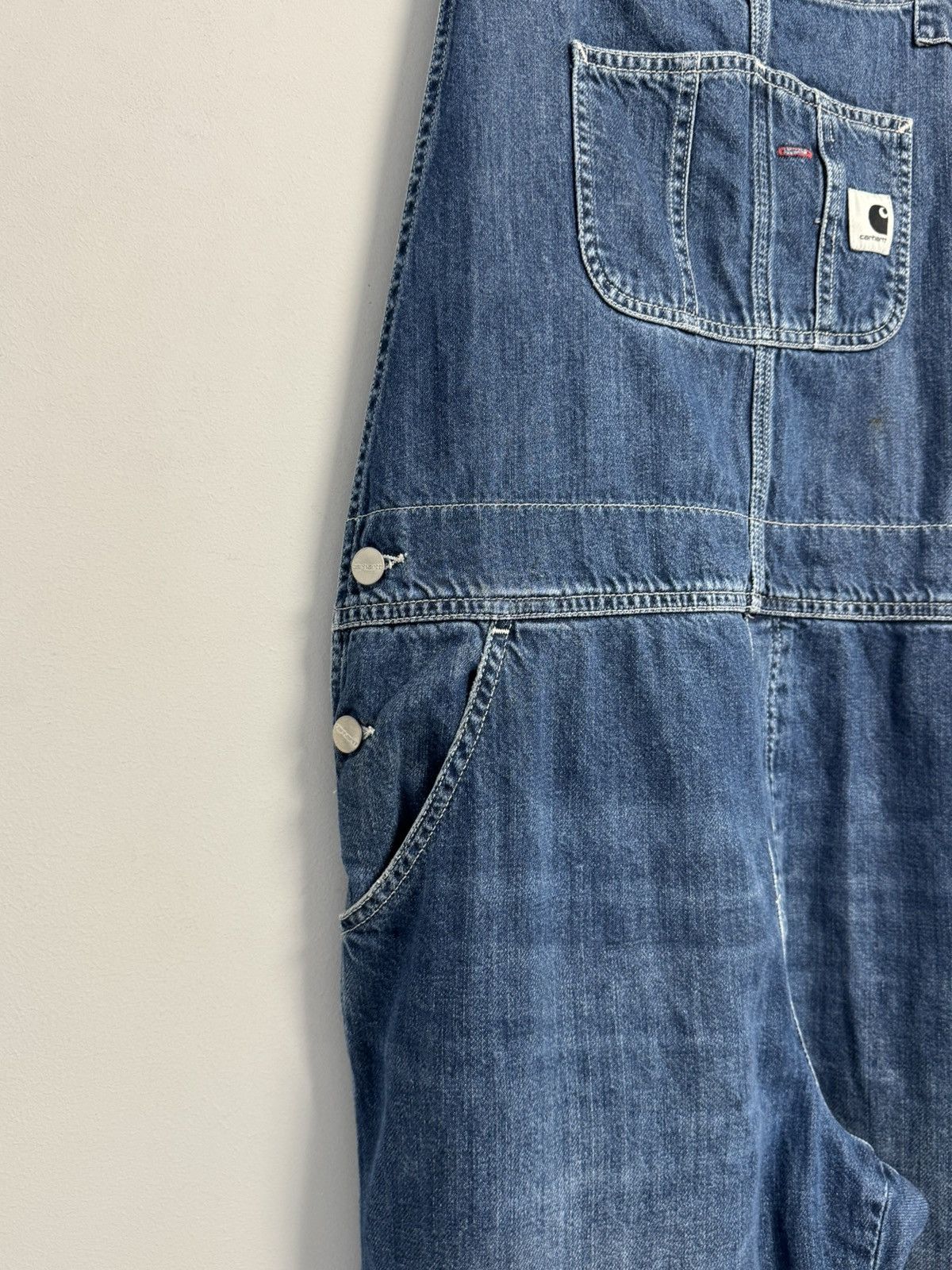 Carhartt Wip CARHARTT WIP W BIB OVERALL GALENA BLUE DARK STONE WASHED SZL Size 32" / US 10 / IT 46 - 6 Thumbnail