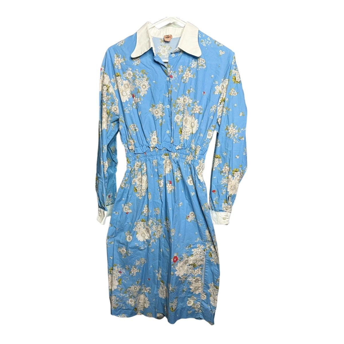 No. 21 No. 21 | SZ IT 38 Floral Blue Fantasia Midi Long Sleeve Size XS / US 0-2 / IT 36-38 - 2 Thumbnail