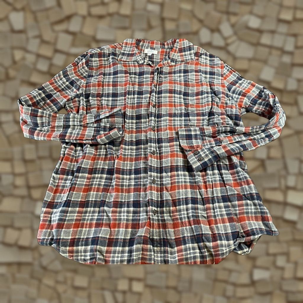 Croft & Barrow Croft & Barrow Shirt Mens XL Blue Plaid Flannel Button Up Casual Size US XL / EU 56 / 4 - 1 Thumbnail