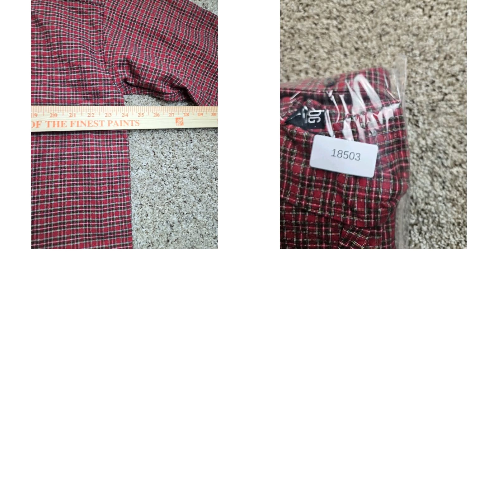 Bdg BDG Shirt Mens Medium Red Heritage Check Oversized Button Up Size US M / EU 48-50 / 2 - 9 Thumbnail