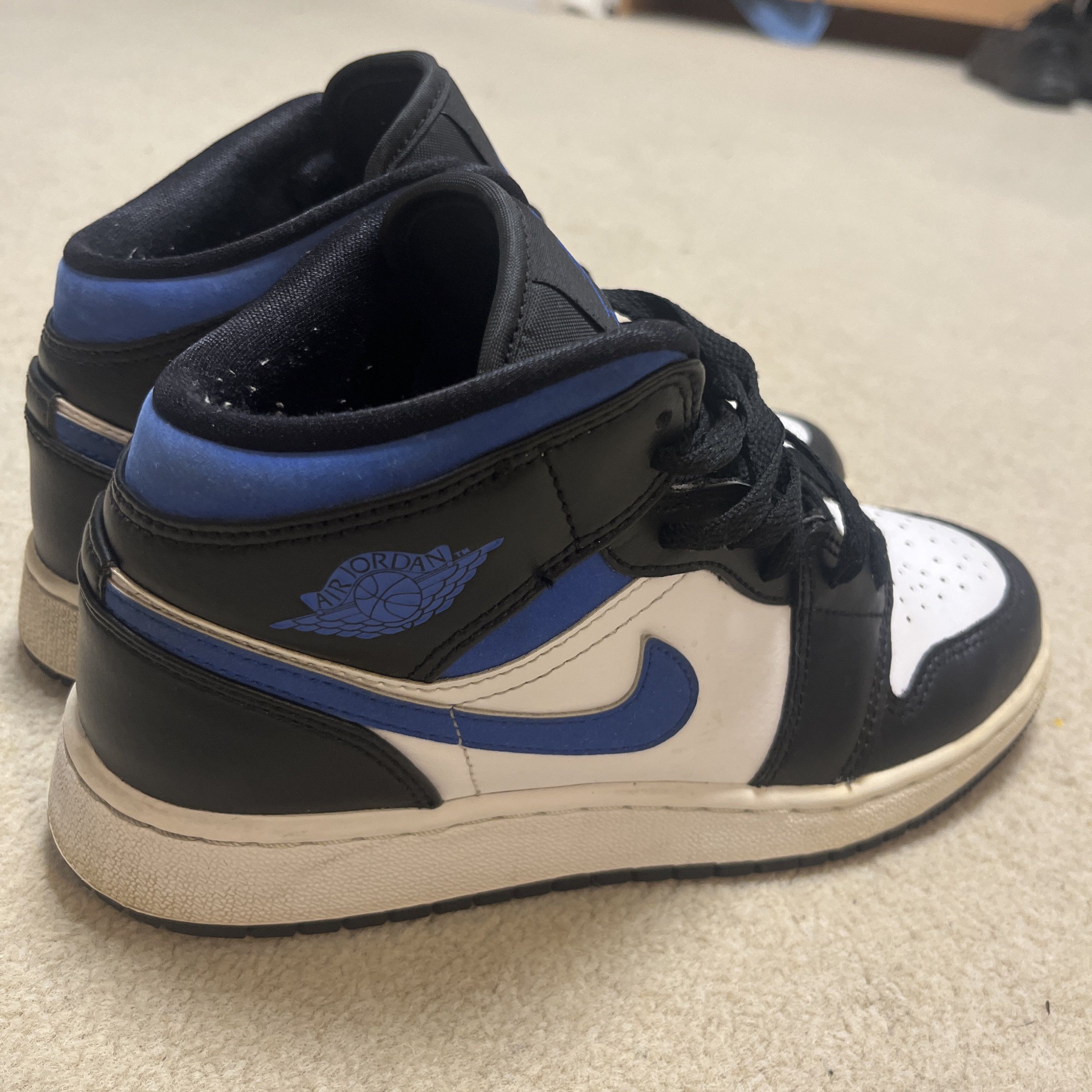 Nike Jordan 1 Mid black trainers Size US 5.5 / EU 38 - 6 Thumbnail