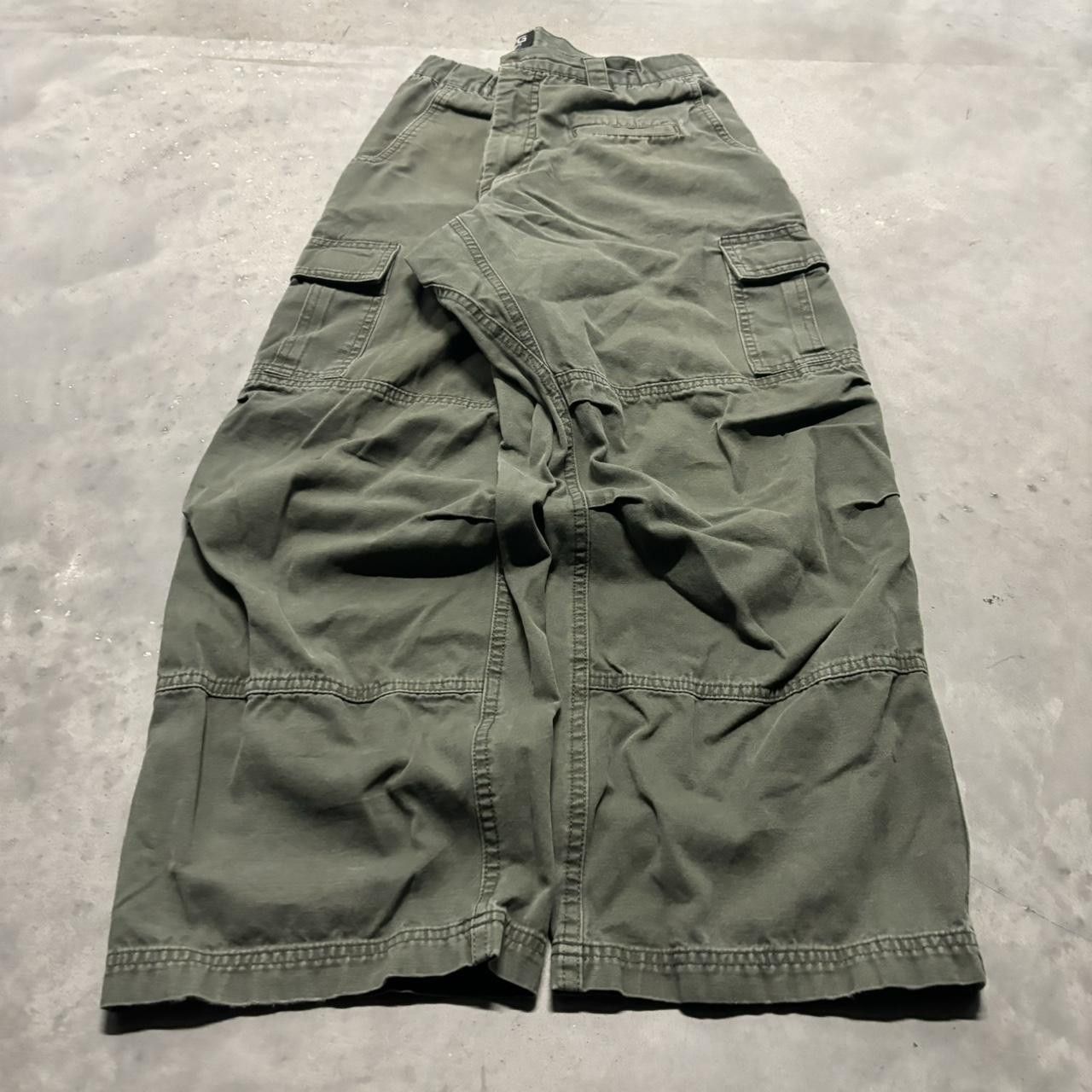 Japanese Brand × Vintage Crazy Vintage Y2K/2000s Khaki Earth Tone Grunge Skater Workwear Cargo Pants! Size US 32 / EU 48 - 3 Thumbnail