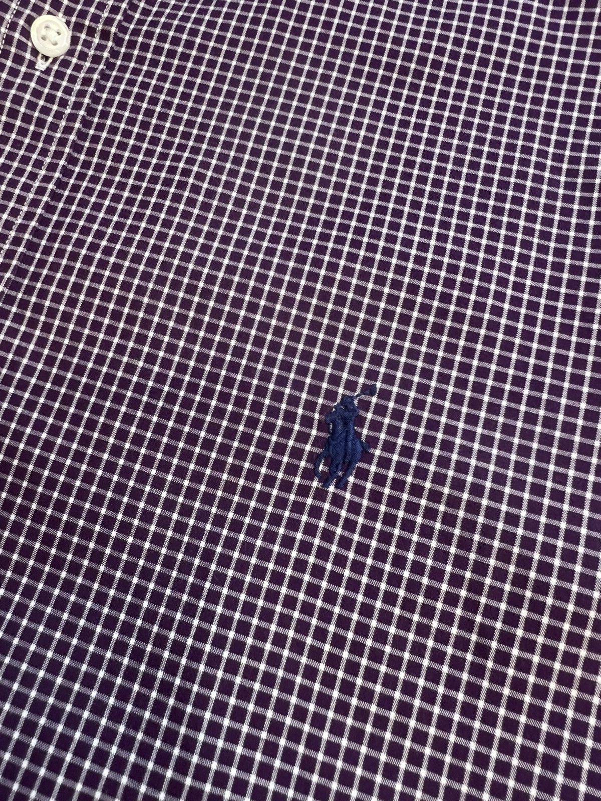 Polo Ralph Lauren Polo Ralph Lauren Purple Check Poplin Shirt 17 43 XL Cotton Size US XL / EU 56 / 4 - 5 Thumbnail
