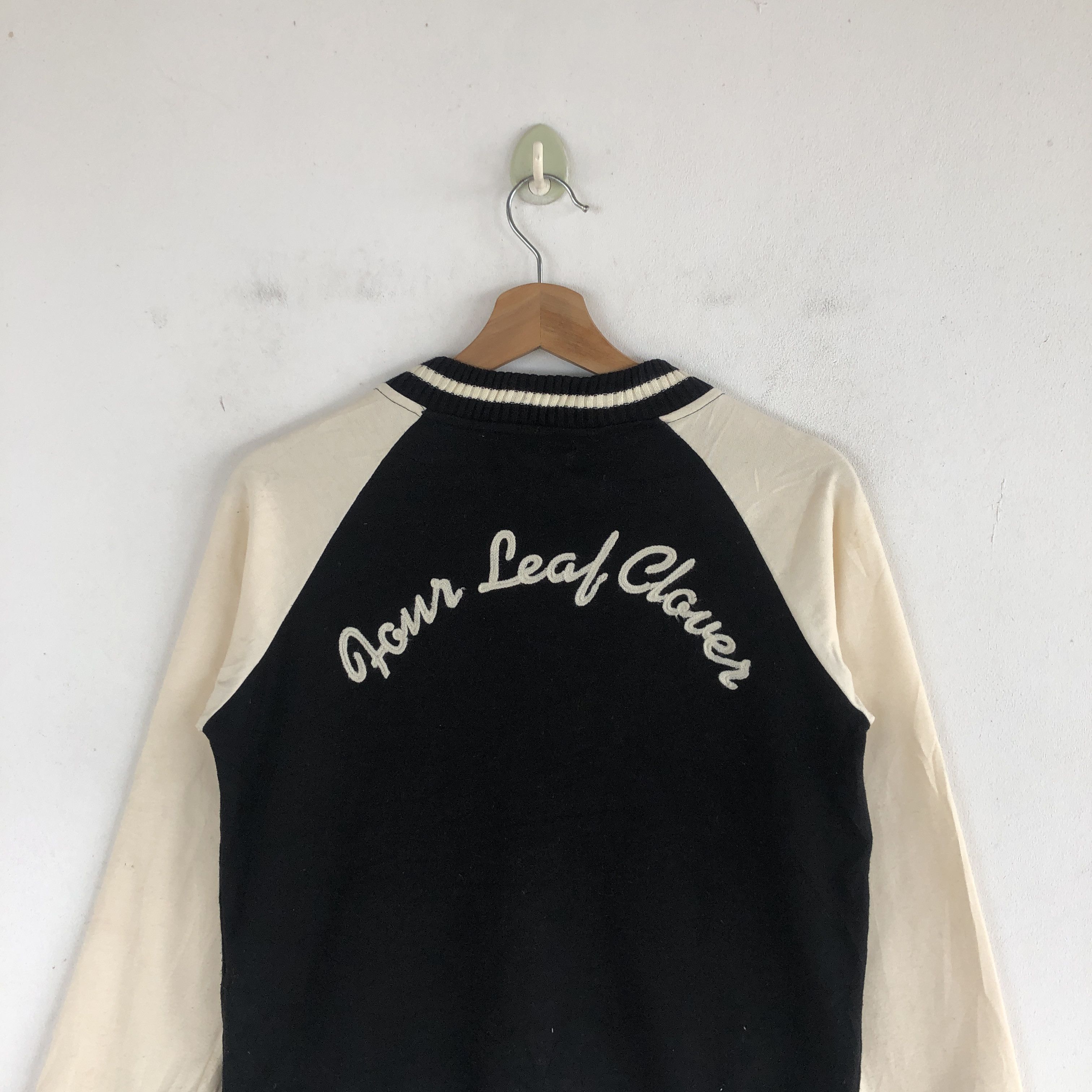Japanese Brand × Vintage Y2K Japanese Harajuku Varsity Sweater Button Up Sweatshirt Size S / US 4 / IT 40 - 5 Thumbnail