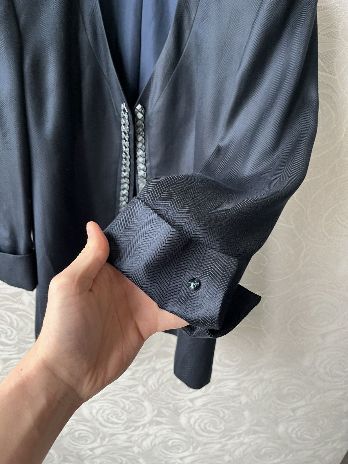 Dior Christian Dior Boutique Blue Silk Blazer Jacket Archival 90s Size M / US 6-8 / IT 42-44 - 7 Thumbnail