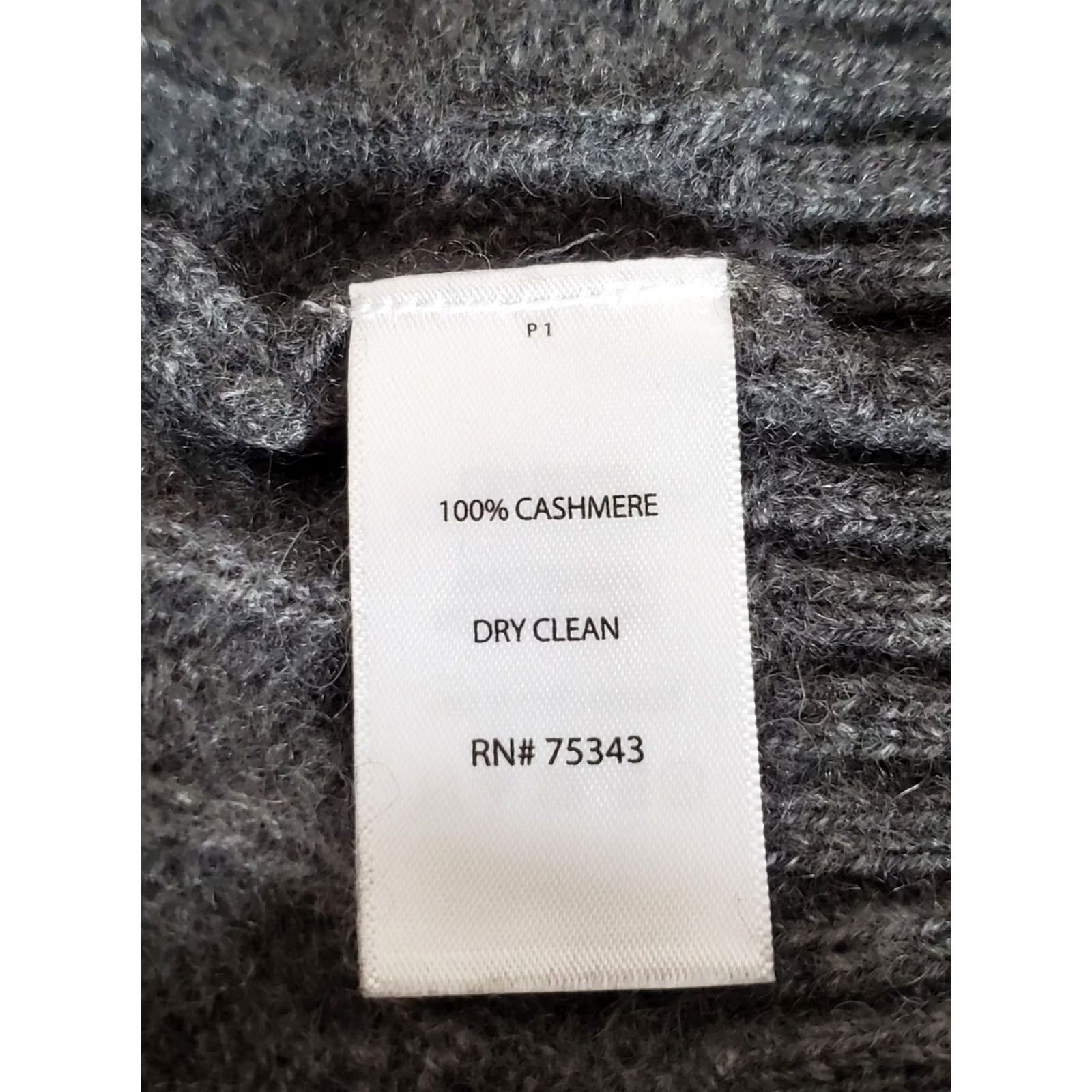 Vintage Elliot Mulryan 100% Cashmere Cable Knit Crew Neck Sweater Gray Men's L Sweatshirt? Pullover. Size US L / EU 52-54 / 3 - 5 Thumbnail
