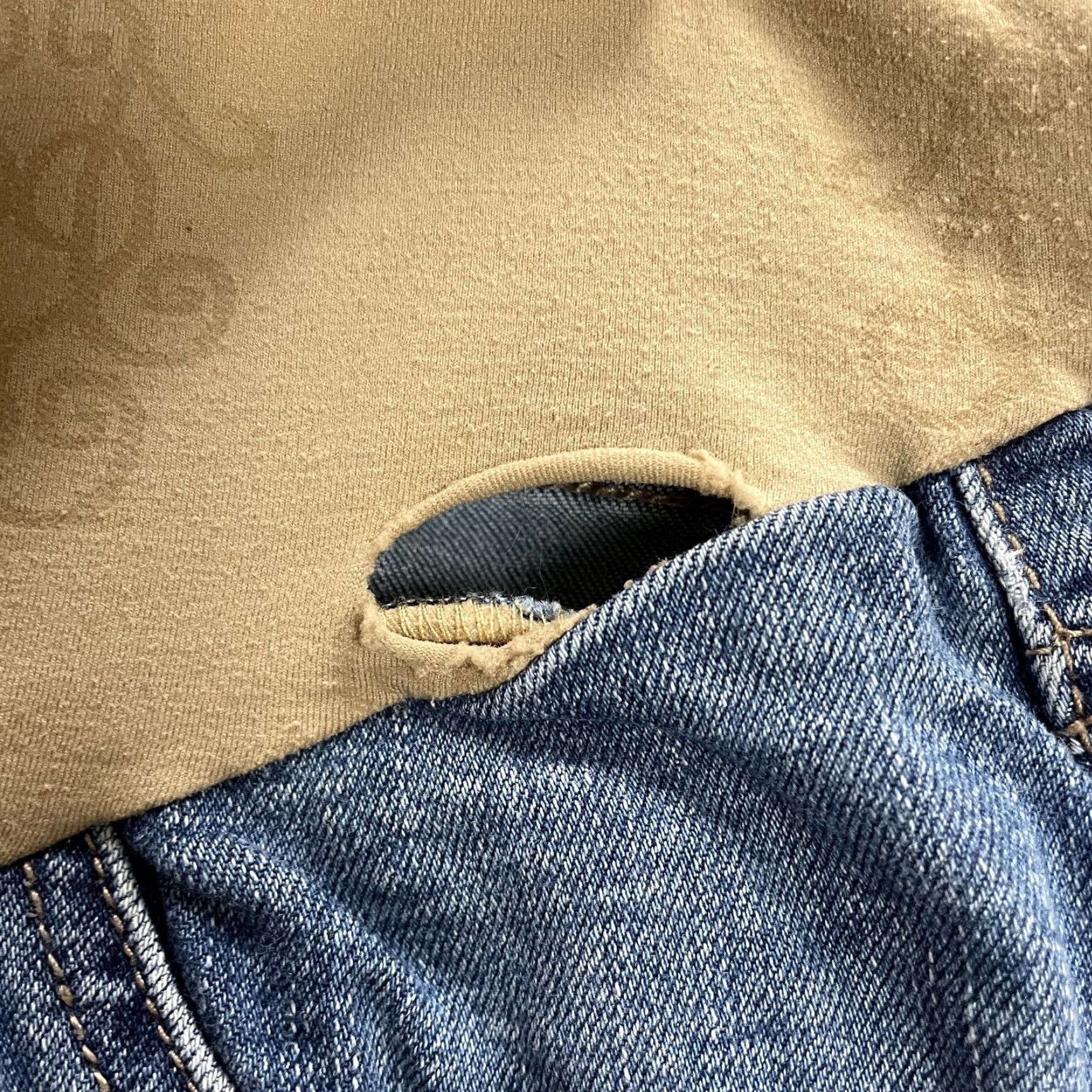 Denime Maternity Skinny Jeans Womens 28x27 Blue Medium Wash Mid Rise Pull On 5-Pocket Cotton Blend Size 28" / US 6 / IT 42 - 4 Thumbnail