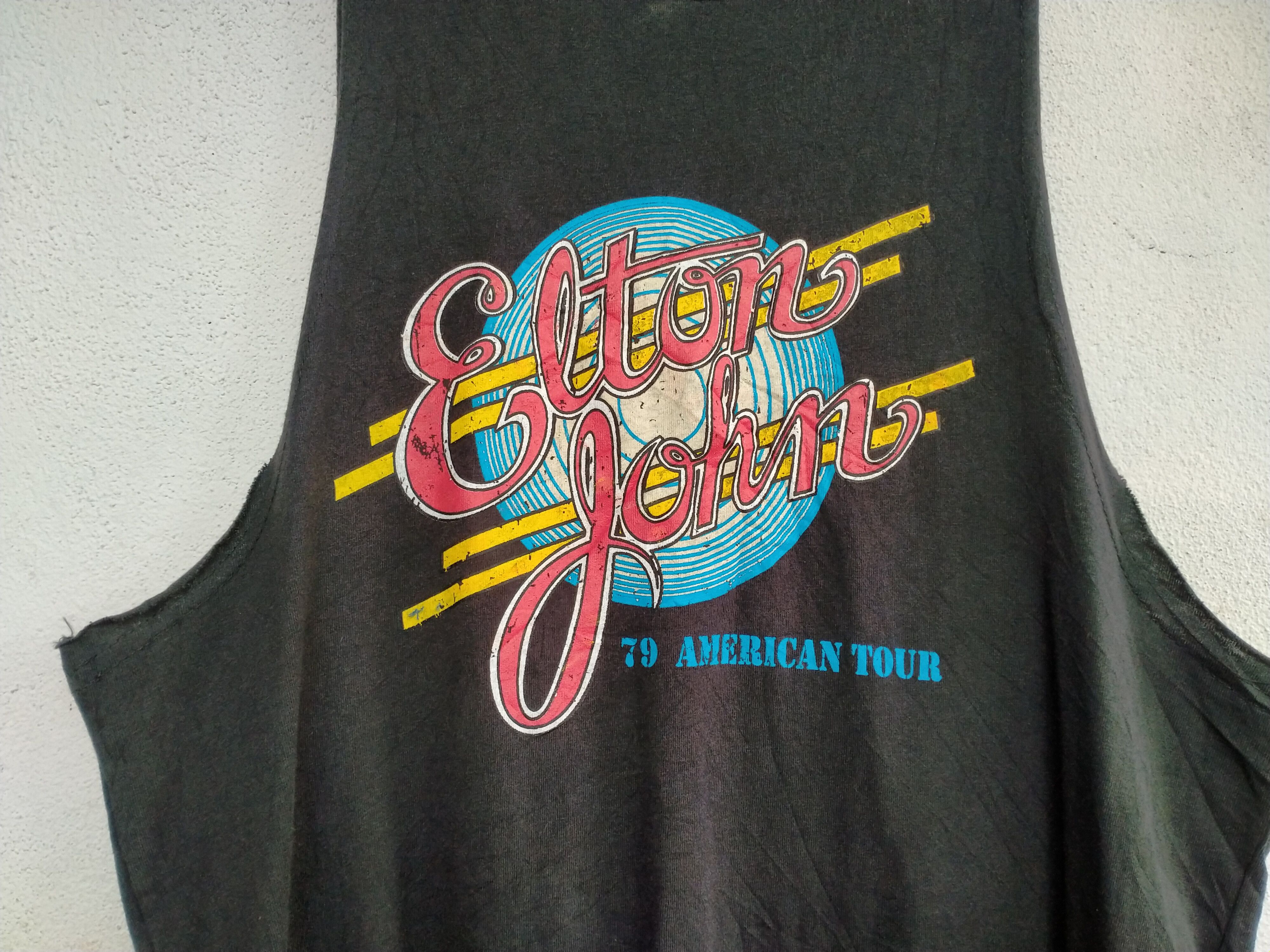 Band Tees × Beauty Beast × Japanese Brand Vintage bootleg Elton John Distressed 79 American tour Size US M / EU 48-50 / 2 - 3 Thumbnail