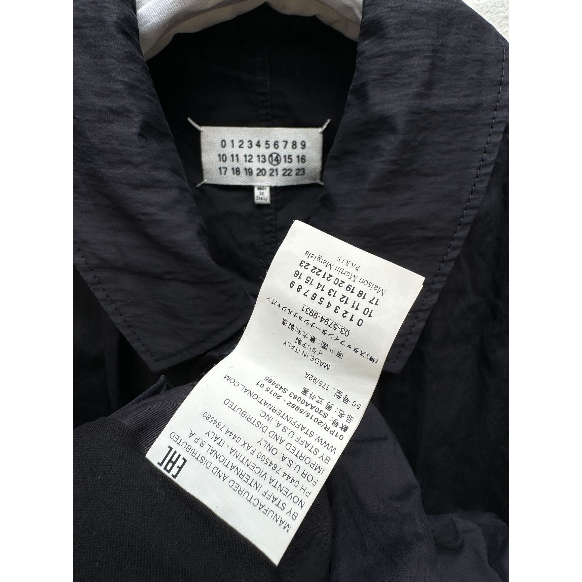 Maison Margiela Spring/Summer 2015 Navy Pleated Coat Size US M / EU 48-50 / 2 - 5 Thumbnail