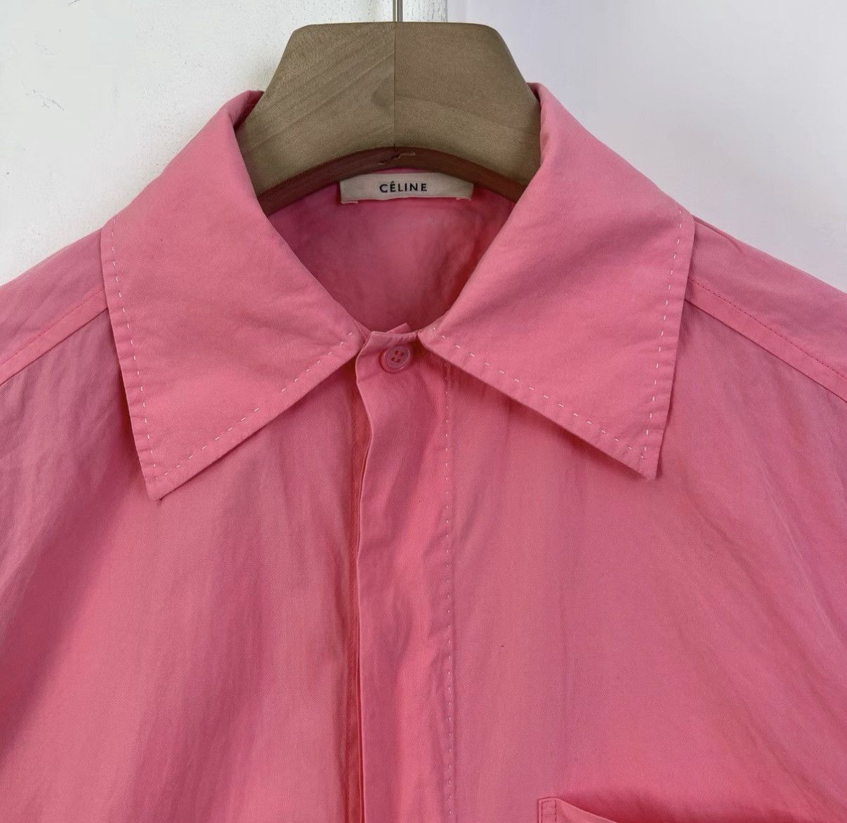 Celine Celine Pink Short Sleeve Shirt K12 Size XS / US 0-2 / IT 36-38 - 3 Thumbnail