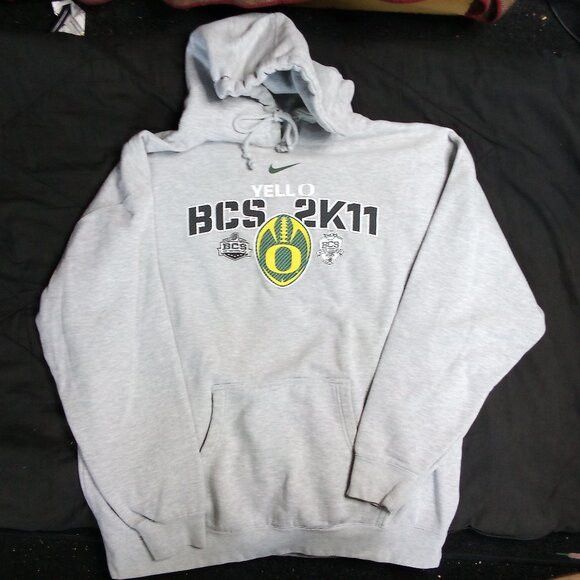 NCAA × Nike Nike Center Swoosh Oregon Ducks BCS 2011 Hoodie Sweatshirt Size US XXL / EU 58 / 5 - 2 Thumbnail