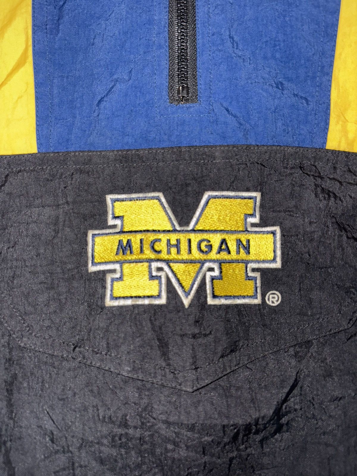 Starter VTG 90s Michigan STARTER Anorak Jacket Men’s L MINT Size US L / EU 52-54 / 3 - 4 Thumbnail