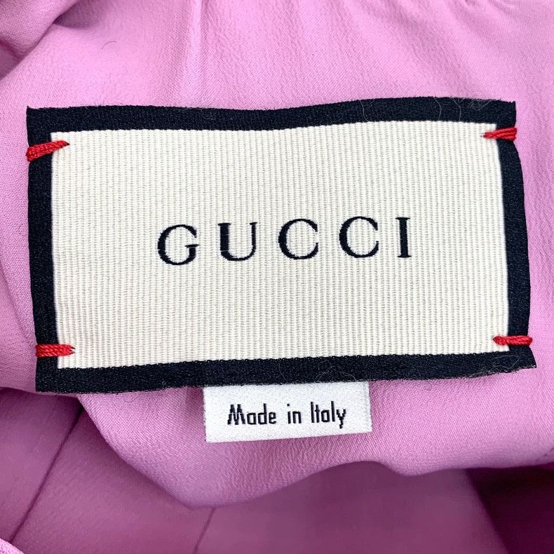 Gucci Gucci Pink mulberry silk doll collar short-sleeved dress Size S / US 4 / IT 40 - 5 Thumbnail
