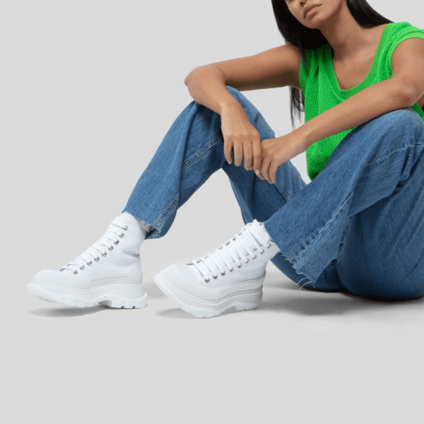 Alexander McQueen o1w1db10925 Tread Slick Boot in White Size US 8.5 / IT 38.5 - 4 Thumbnail