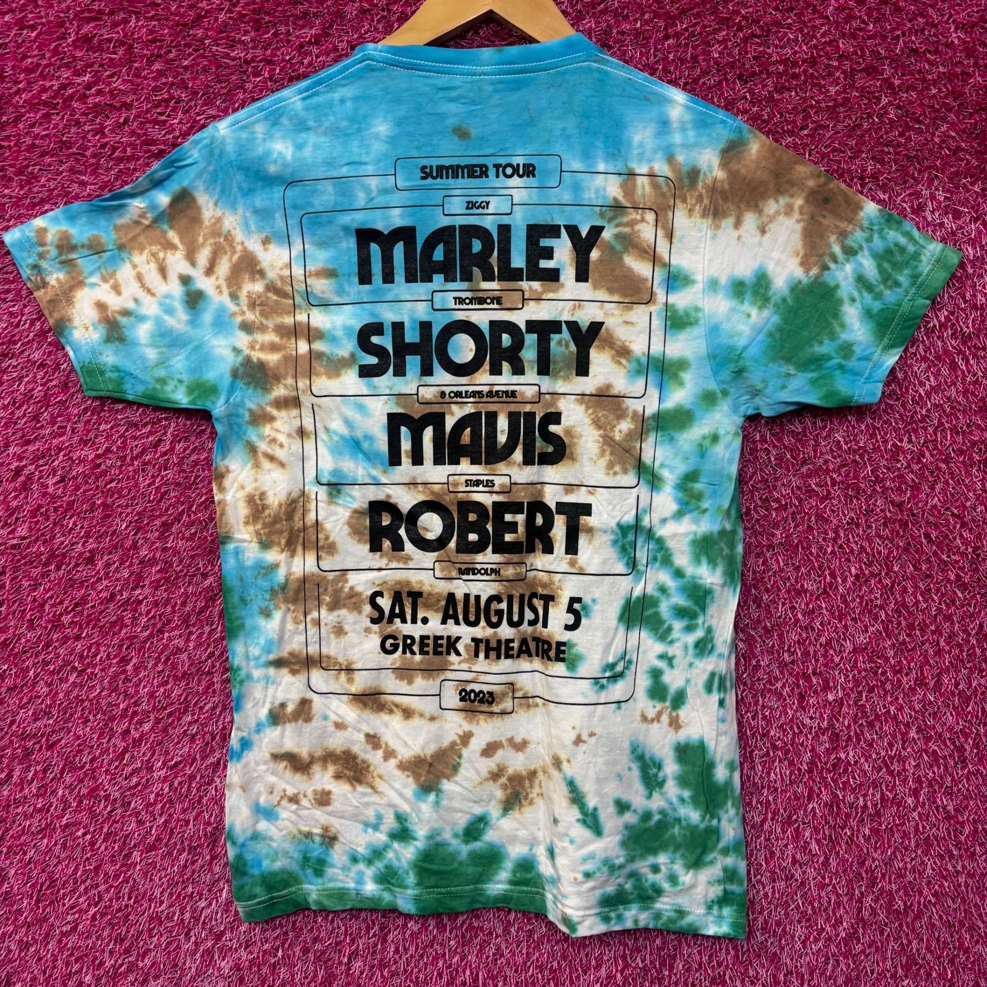 Band Tees Ziggy Marley 2023 Summer Tour at the Greek Reggae Tie Dye Sm Size US S / EU 44-46 / 1 - 5 Thumbnail