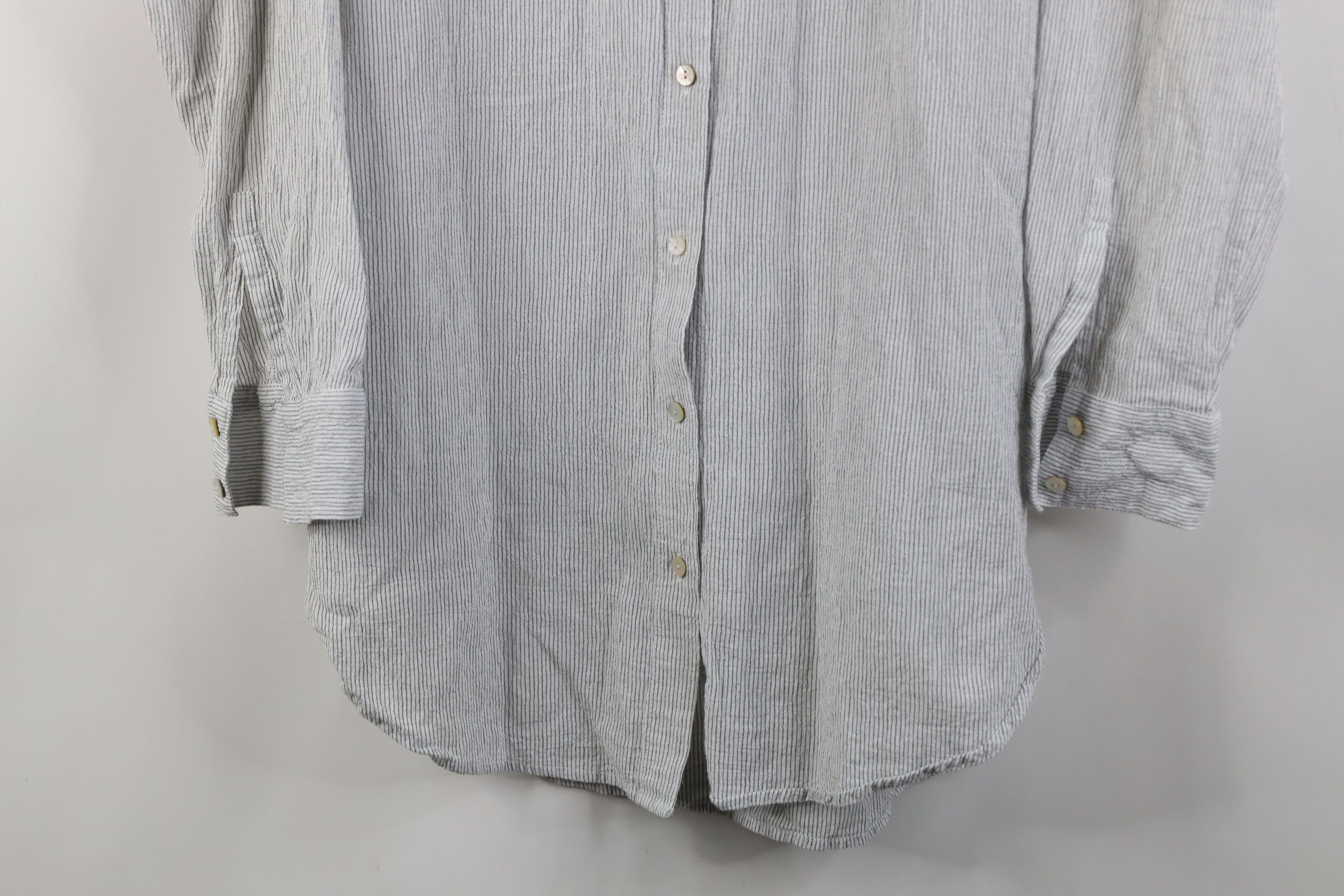 Eileen Fisher Eileen Fisher Oversized Organic Cotton Striped Button Shirt Size M / US 6-8 / IT 42-44 - 3 Thumbnail